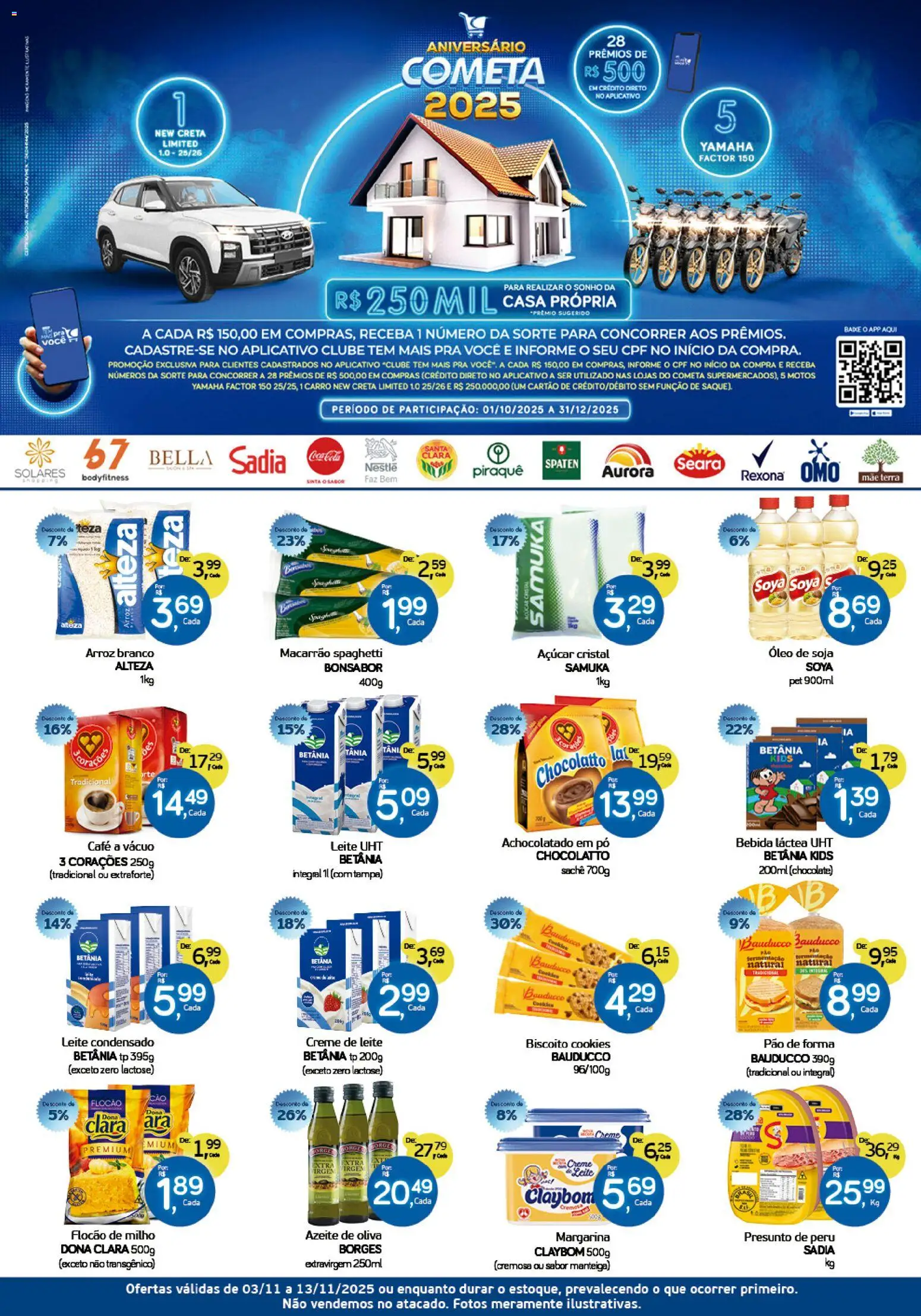 Pré-Visualização do folheto "Ofertas Dezenal" da loja Cometa Supermercados válido a partir de 03/10/2025