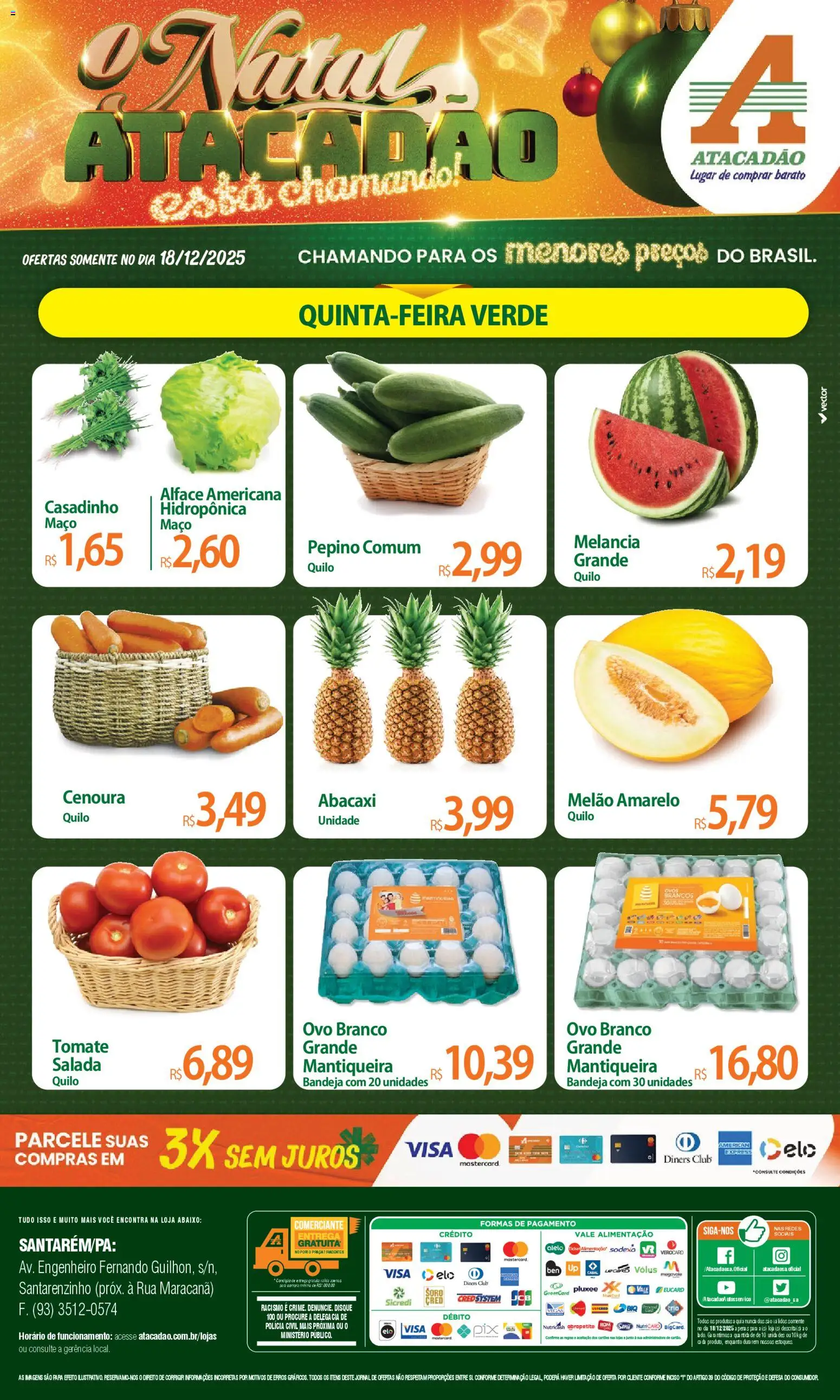 Pré-Visualização do folheto "Ofertas - PA" da loja Atacadão válido a partir de 18/12/2025