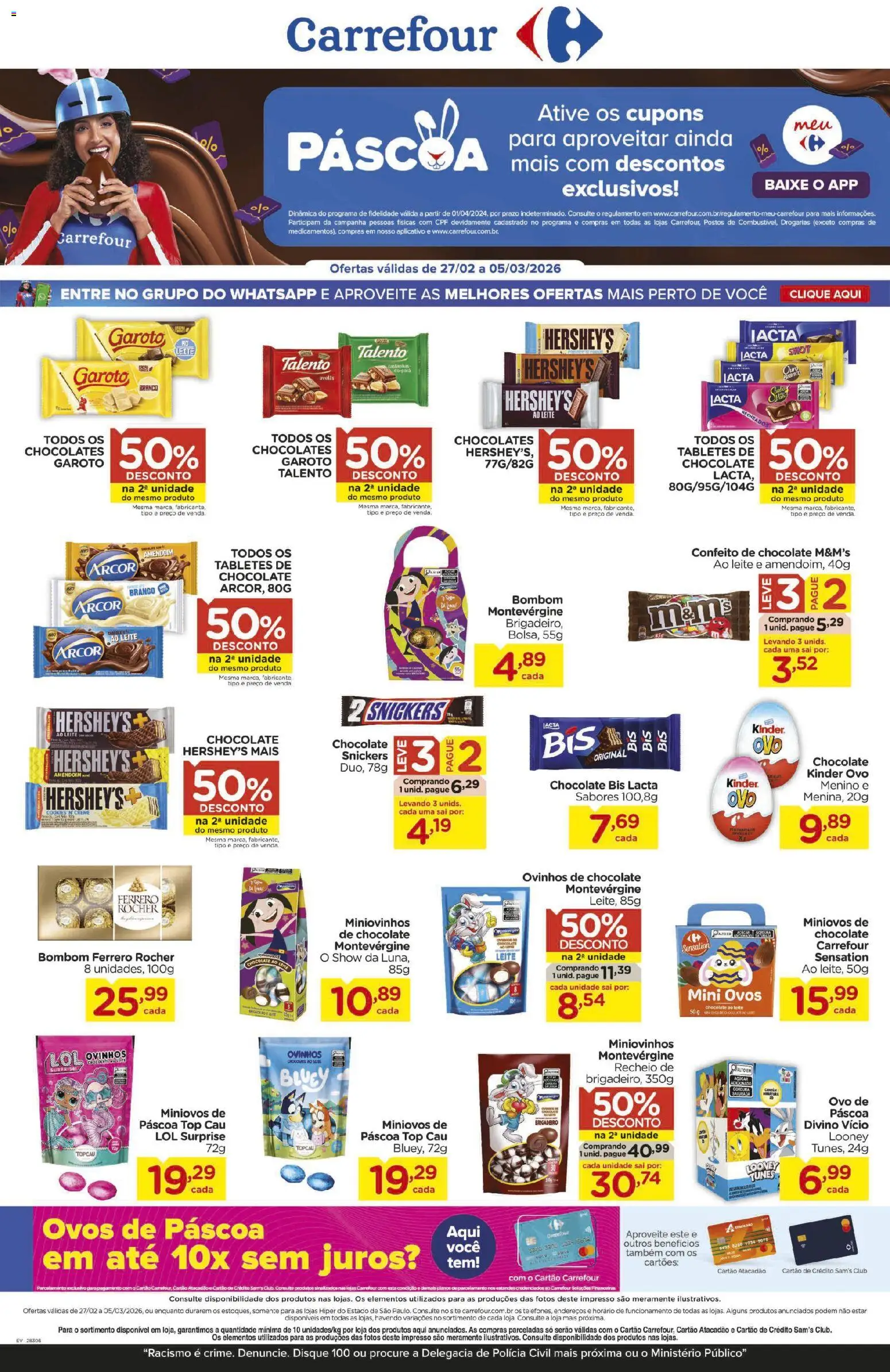 Pré-Visualização do folheto "Carrefour ofertas Páscoa" da loja Carrefour válido a partir de 27/02/2026