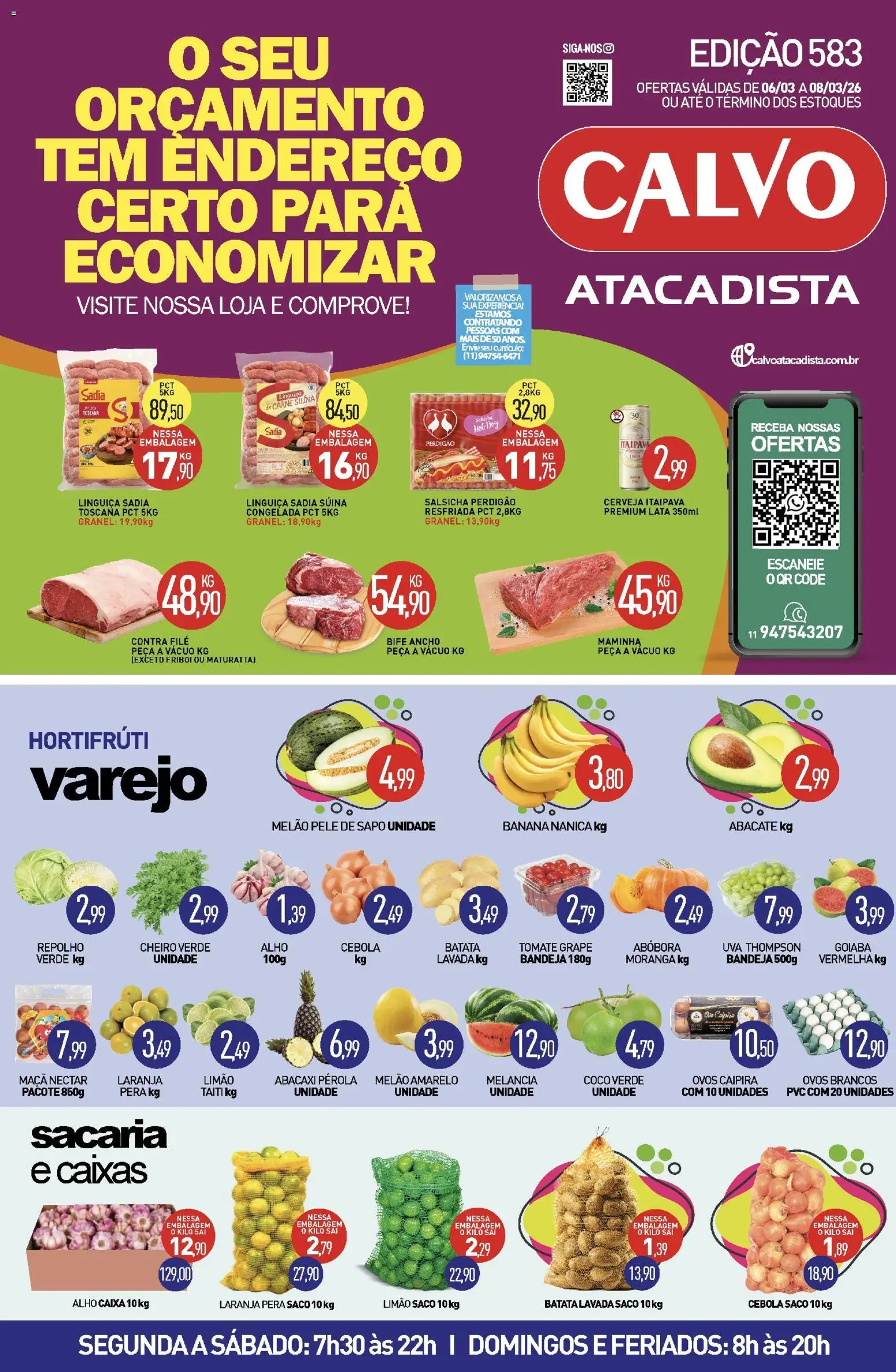 Pré-Visualização do folheto "Calvo Atacadista - Ofertas da semana" da loja Calvo Atacadista válido a partir de 06/03/2026