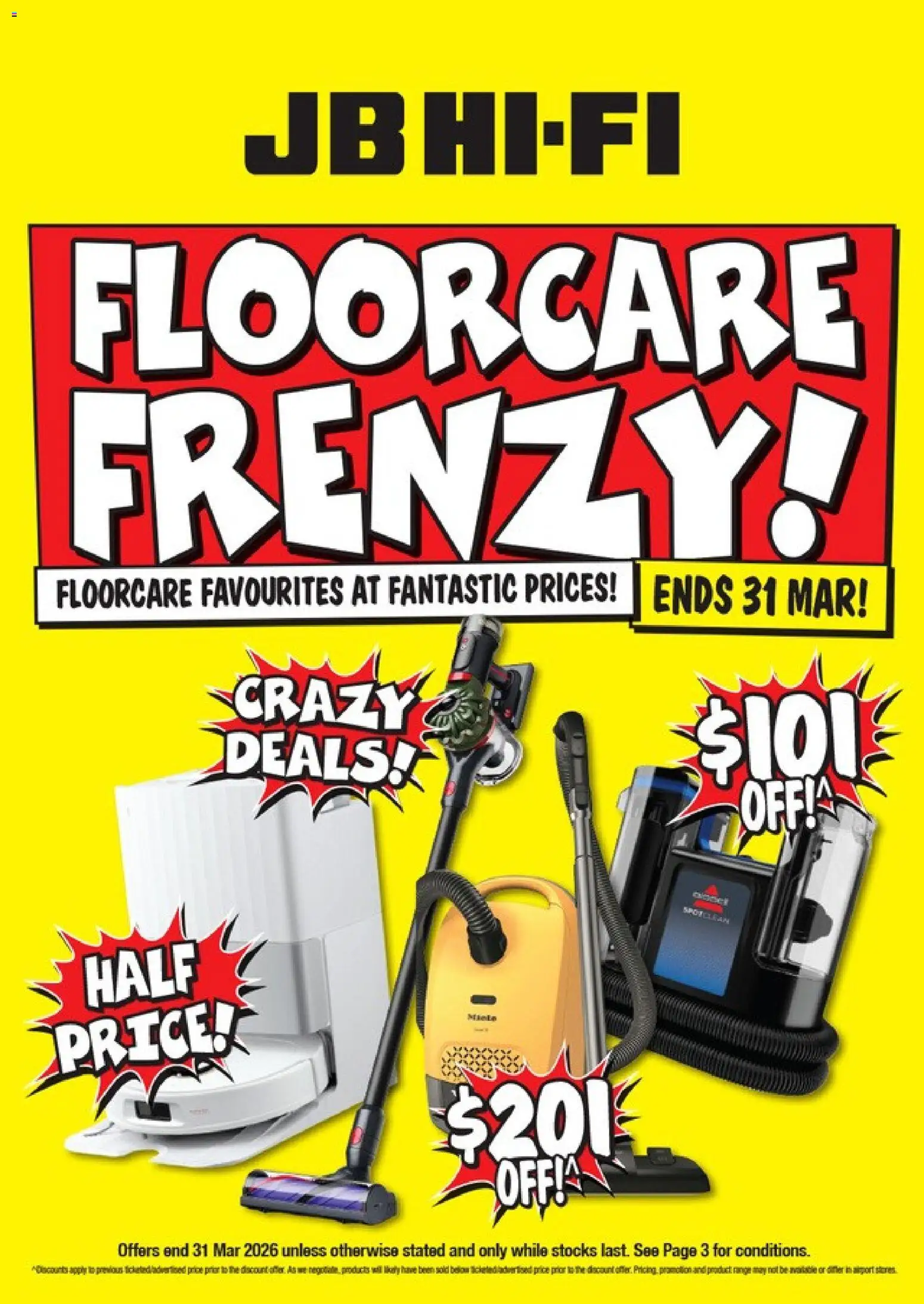 Preview of catalogue JB Hi-Fi Floorcare Frenzy from shop JB Hi-Fi valid 26 Mar 2026