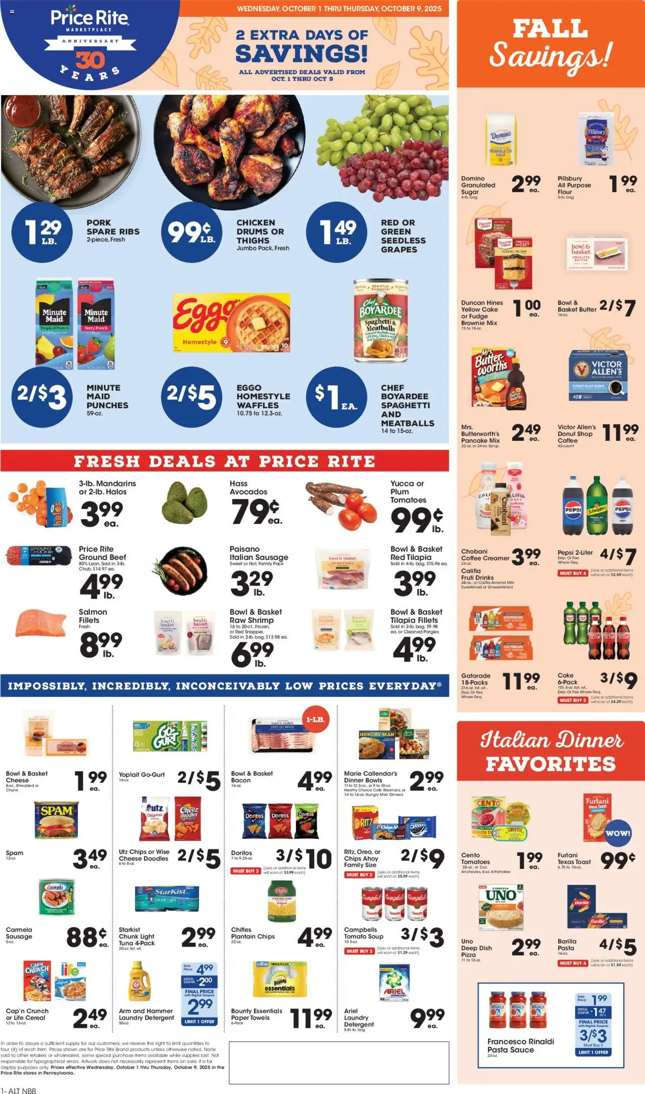 Price Rite Weekly Ad from 10/01/2025 - Flyer - Page number 1
