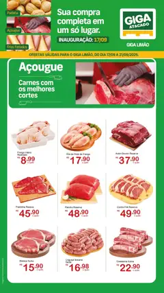 Pré-Visualização do folheto "Ofertas do Açougue" da loja GIGA Atacado válido a partir de 17/09/2025