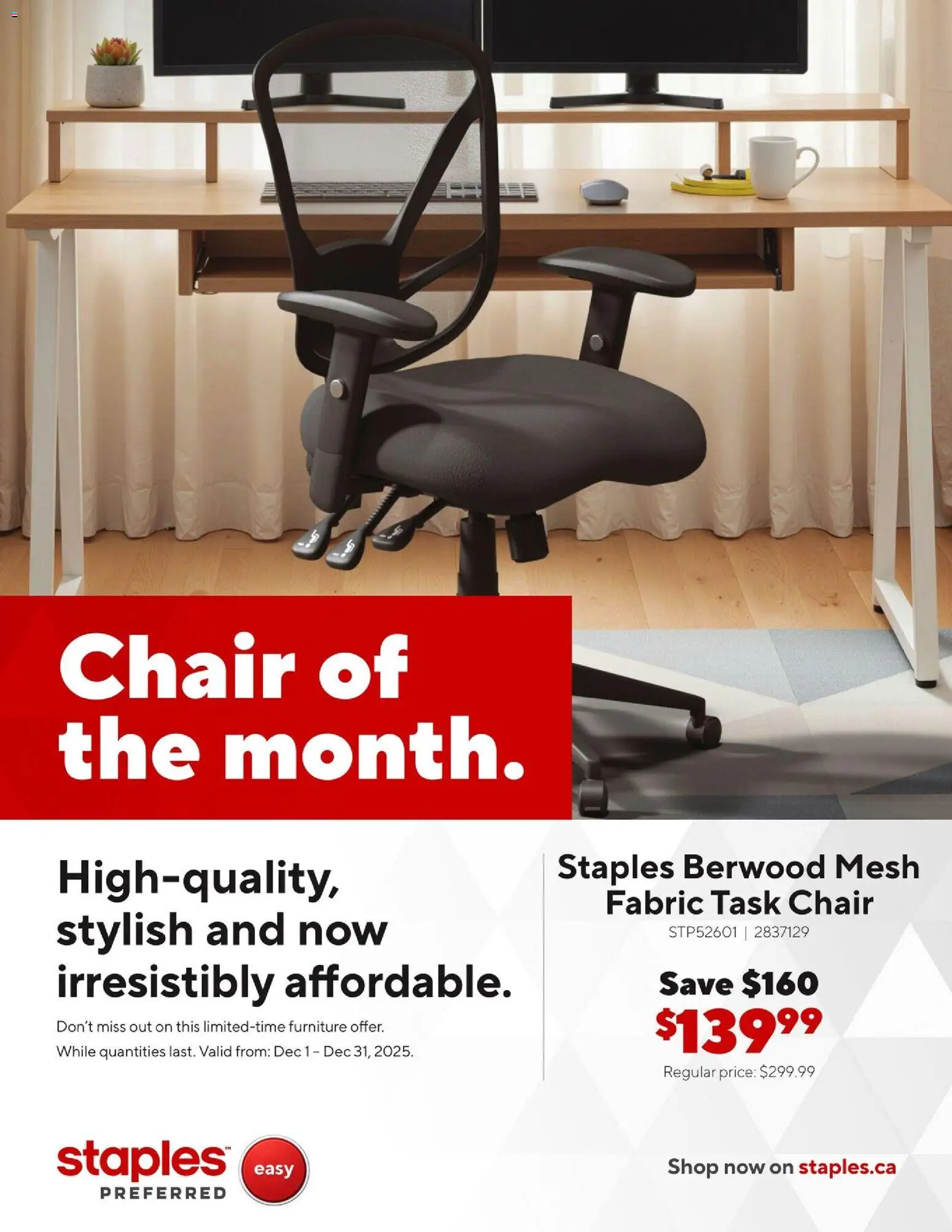 Preview of leaflet Business Flyer from shop Staples is valid from Dec 16, 2025 - Chair
