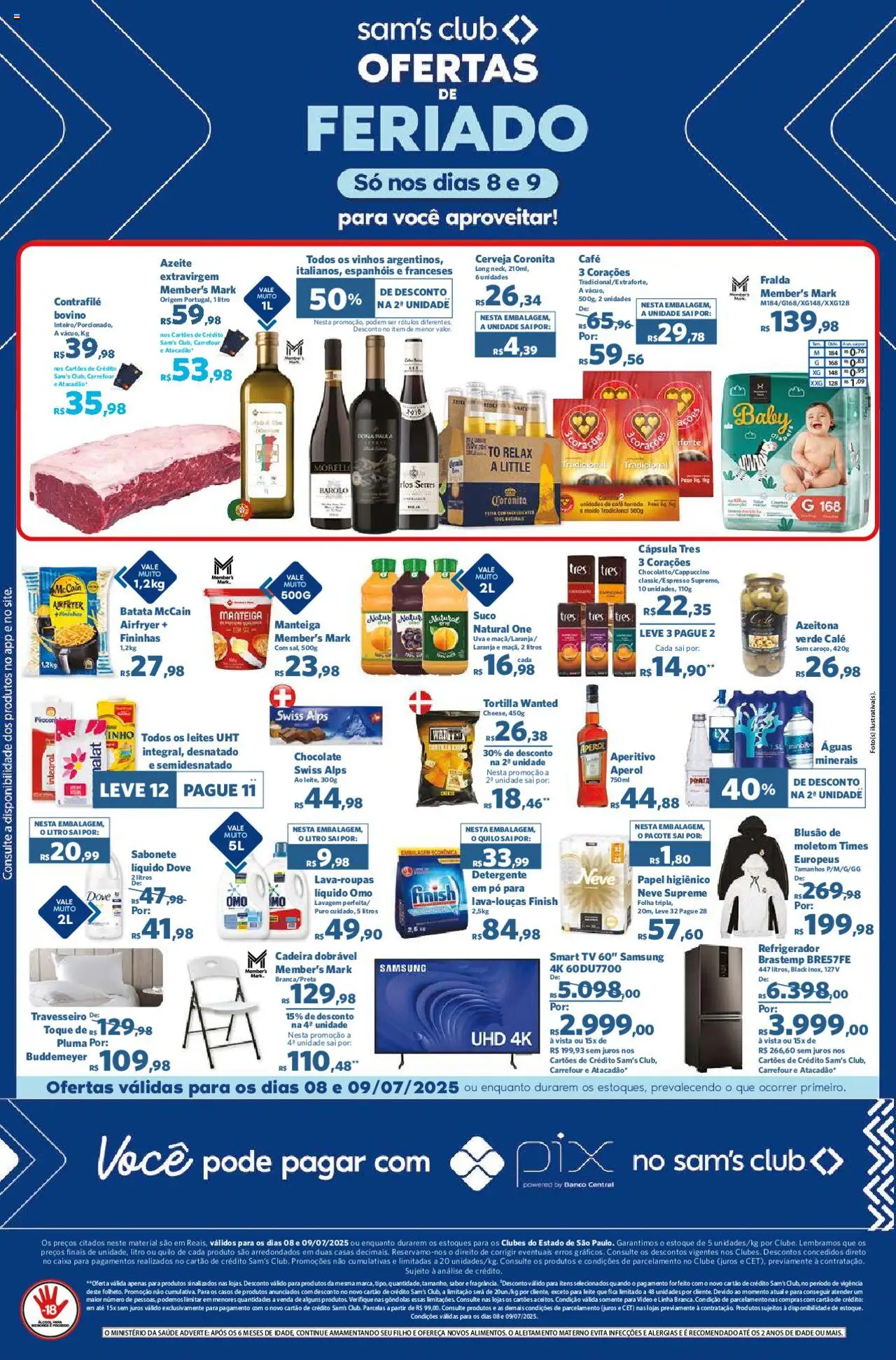 Sam's Club folheto "Ofertas Feriado" válido a partir de 08/07/2025 - número de página 1