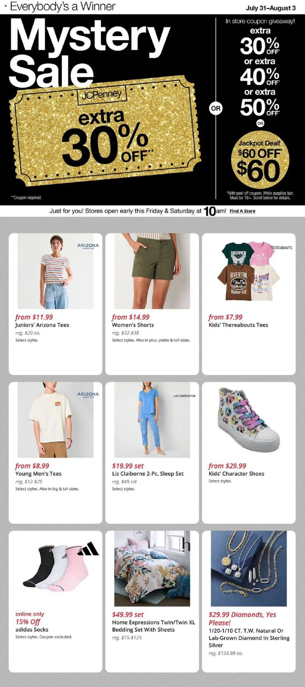 JCPenney Weekly Ad from 07/31/2025 - Flyer - Page number 1