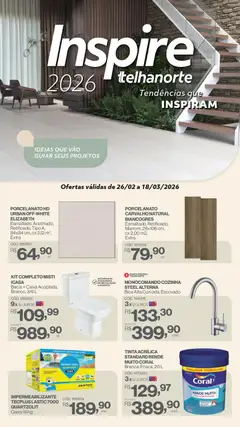 Pré-Visualização do folheto "Ofertas atuais" da loja Telhanorte válido a partir de 26/02/2026