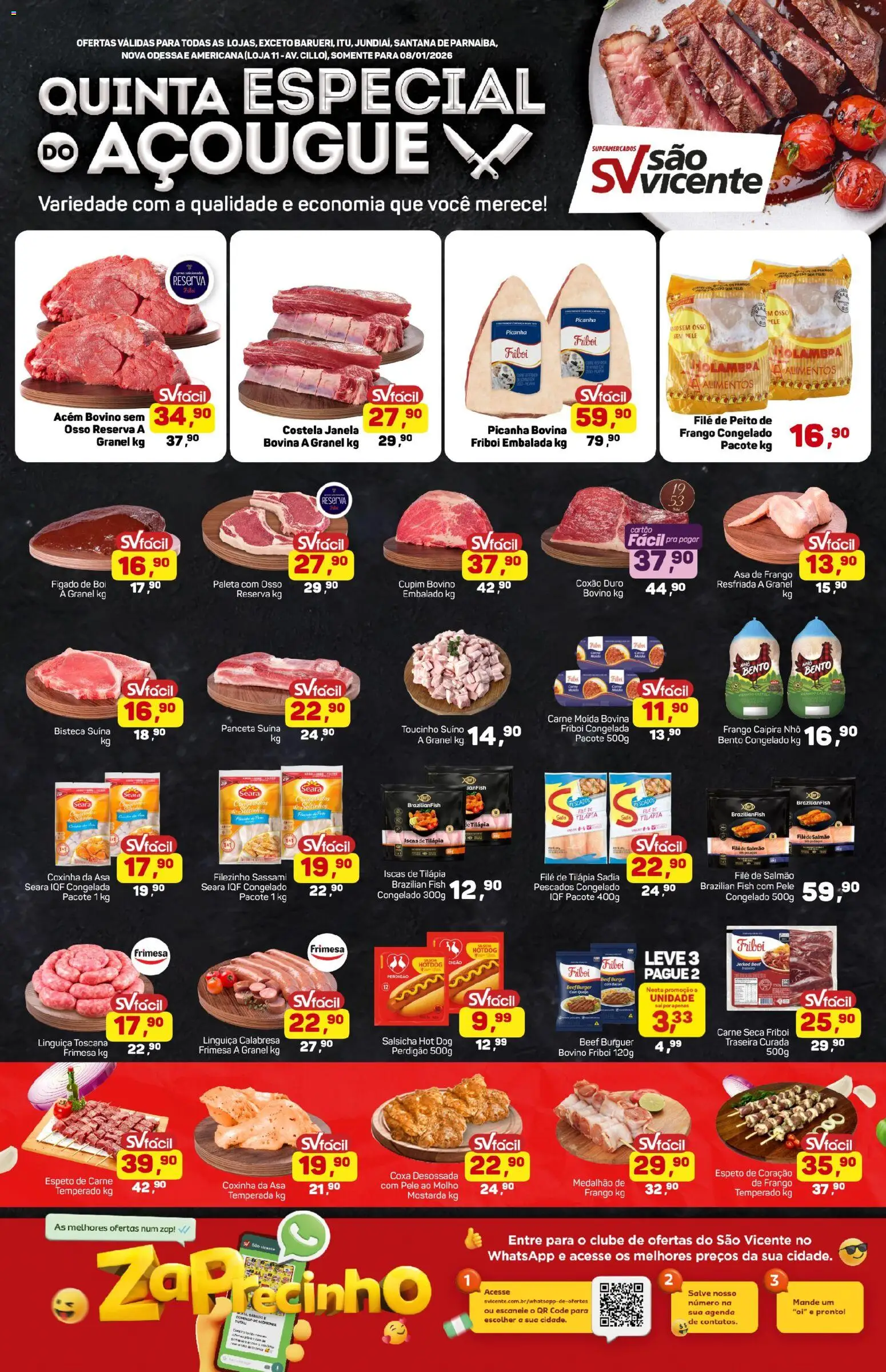 Pré-Visualização do folheto "Ofertas da semana" da loja Supermercados São Vicente válido a partir de 08/01/2026