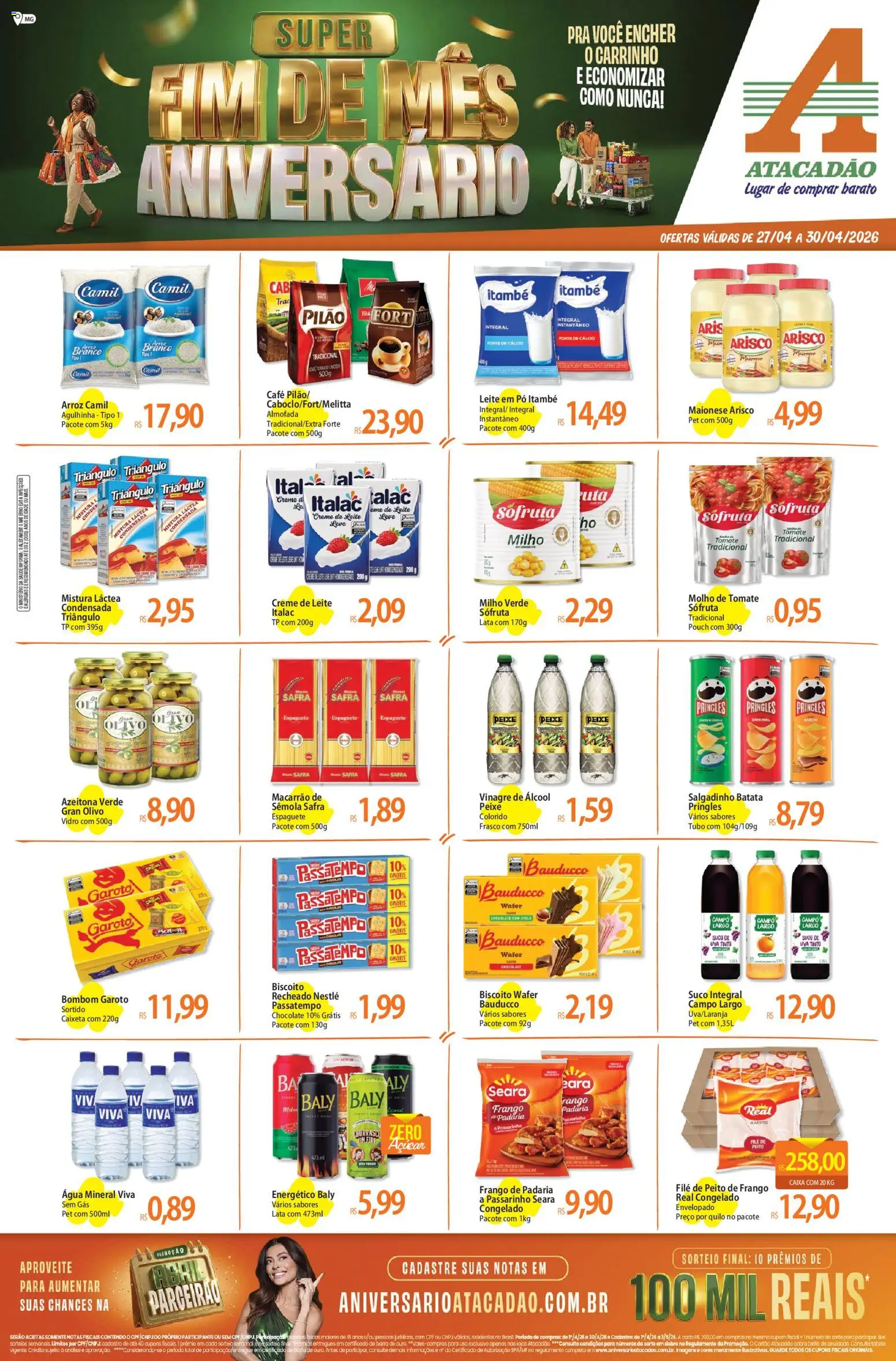 Pré-Visualização do folheto "Atacadão ofertas - MG" da loja Atacadão válido a partir de 27/04/2026