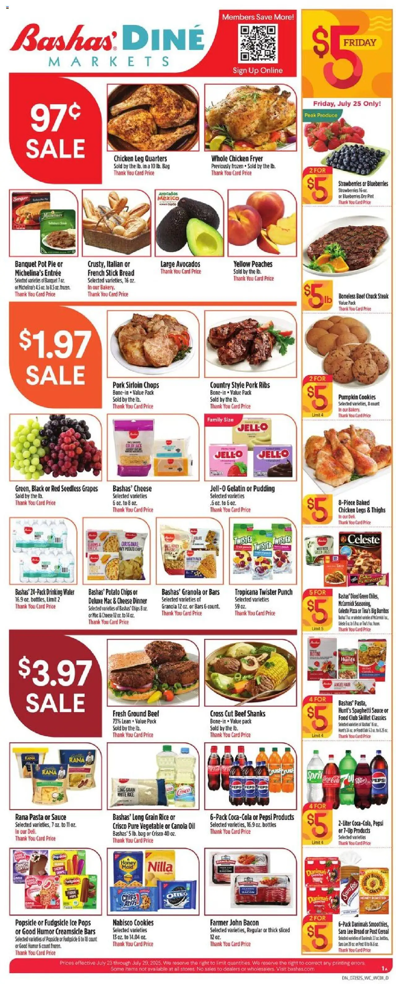 Basha's Dine from 07/23/2025 - Flyer - Page number 1