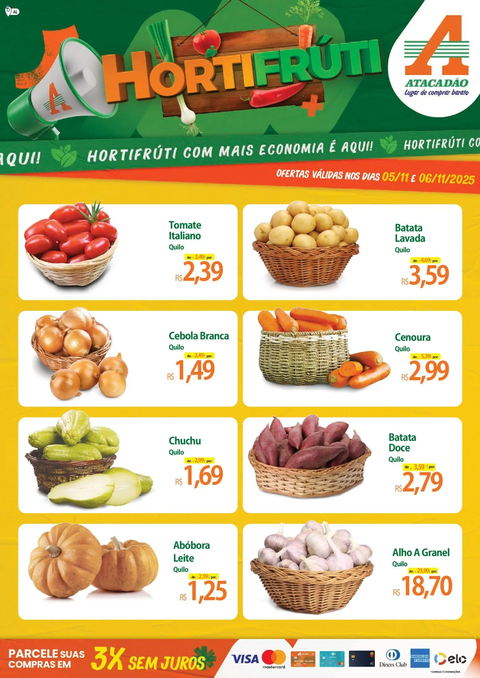 Pré-Visualização do folheto "Ofertas - AL" da loja Atacadão válido a partir de 05/11/2025