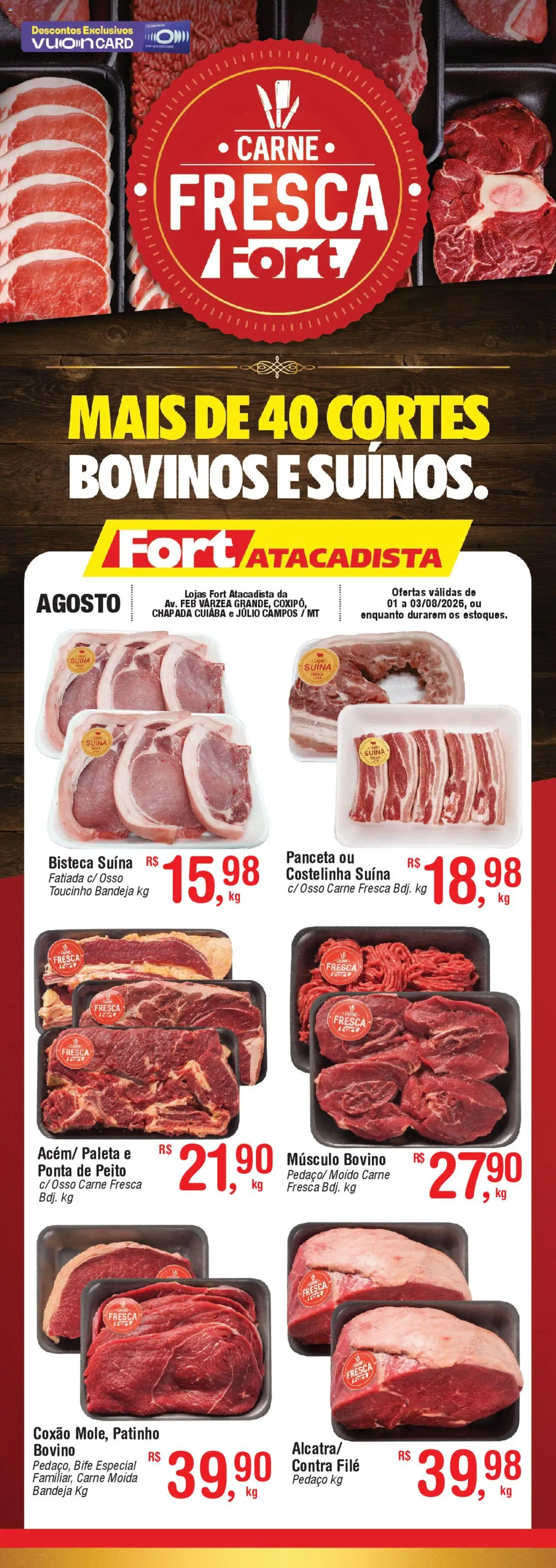 Fort Atacadista folheto "Ofertas Carne Fresca" válido a partir de 01/08/2025 - número de página 1