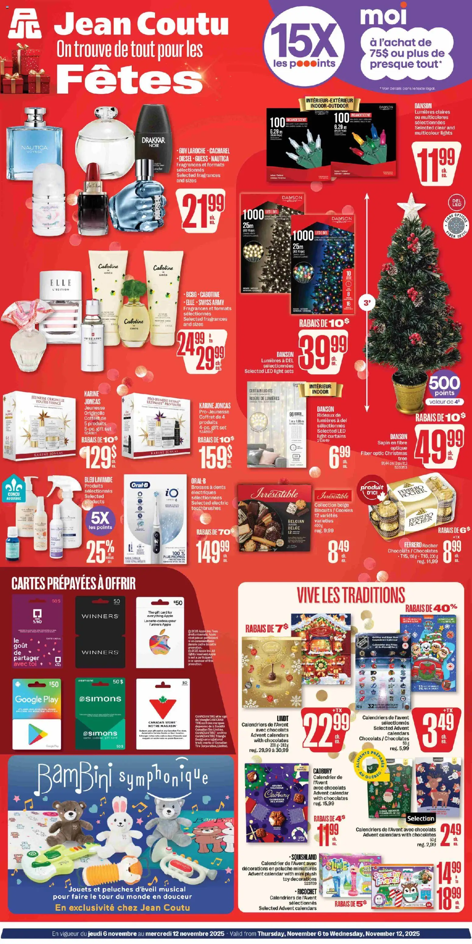 Preview of leaflet Encart Noel from shop Jean Coutu is valid from Nov 06, 2025