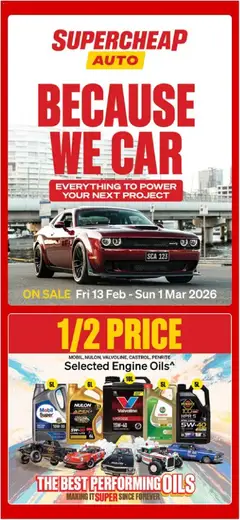 Preview of catalogue Catalogue from shop Supercheap Auto valid 13/02/2026