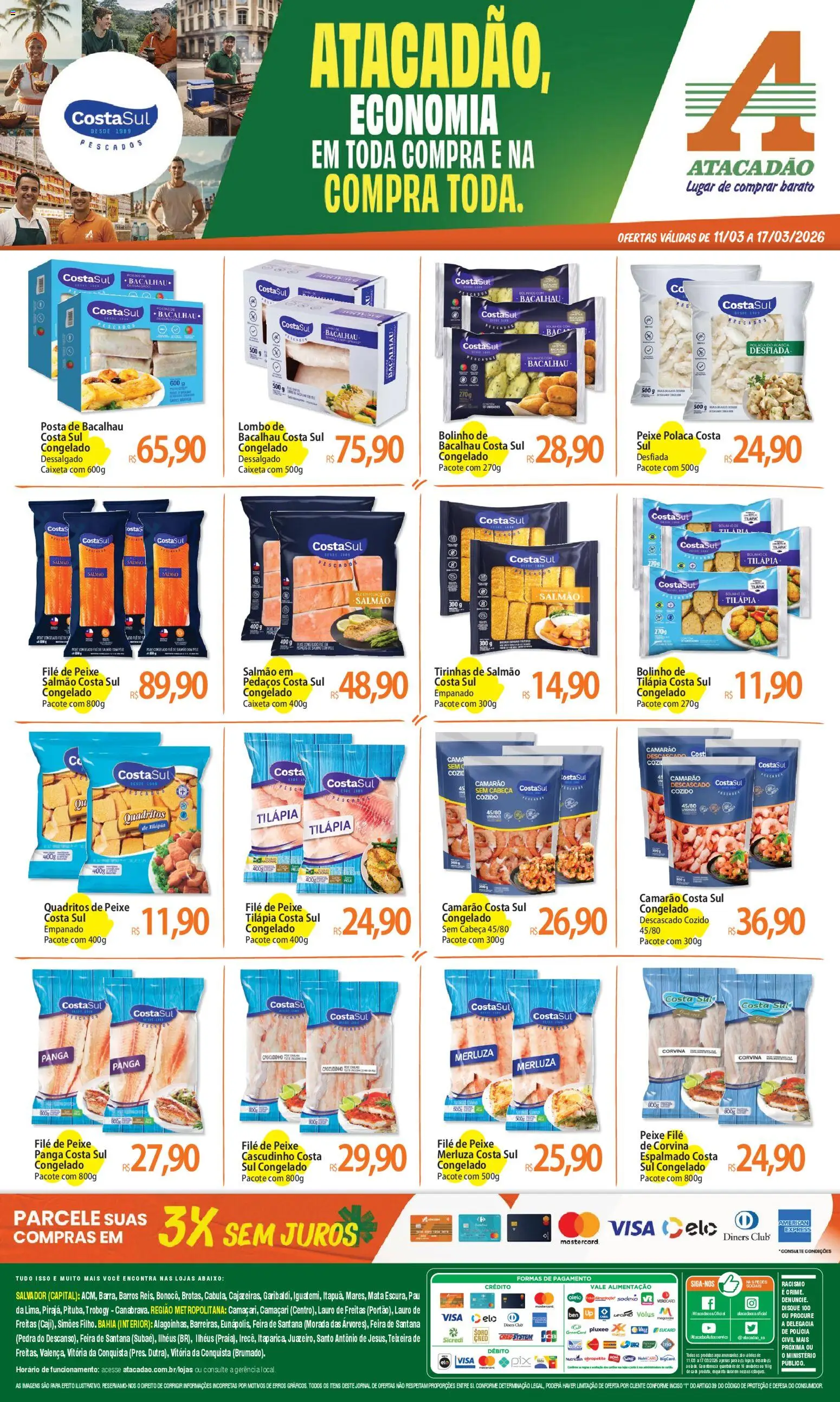 Pré-Visualização do folheto "Atacadão ofertas - BA" da loja Atacadão válido a partir de 11/03/2026