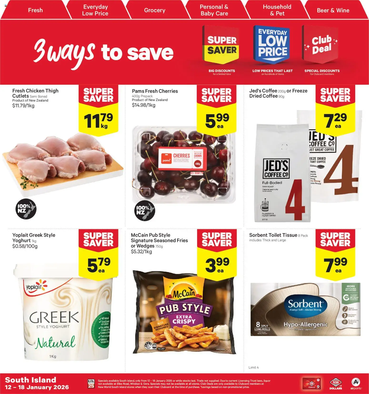 Preview of catalogue Catalogue South Island from shop New World valid 12 Jan 2026