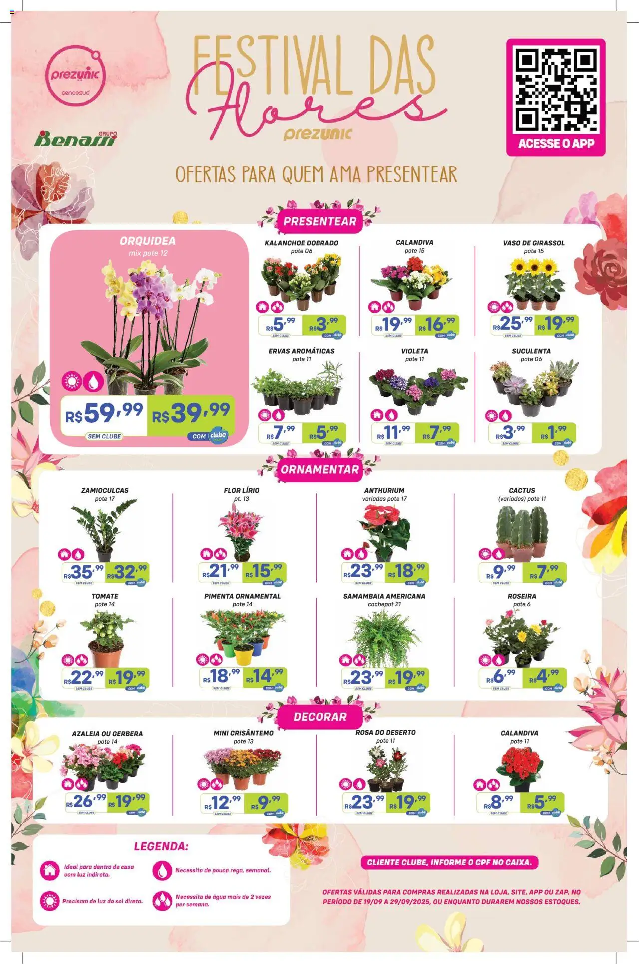 Prezunic folheto "Encarte Festival das Flores" válido a partir de 19/09/2025 - número de página 1