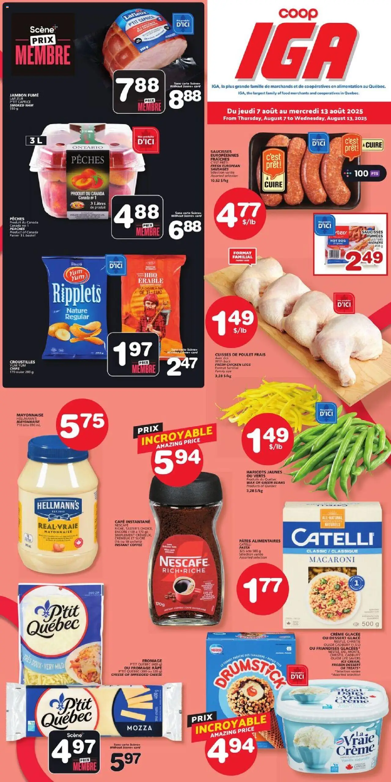 IGA flyer valid from Aug 07, 2025 - page number 1