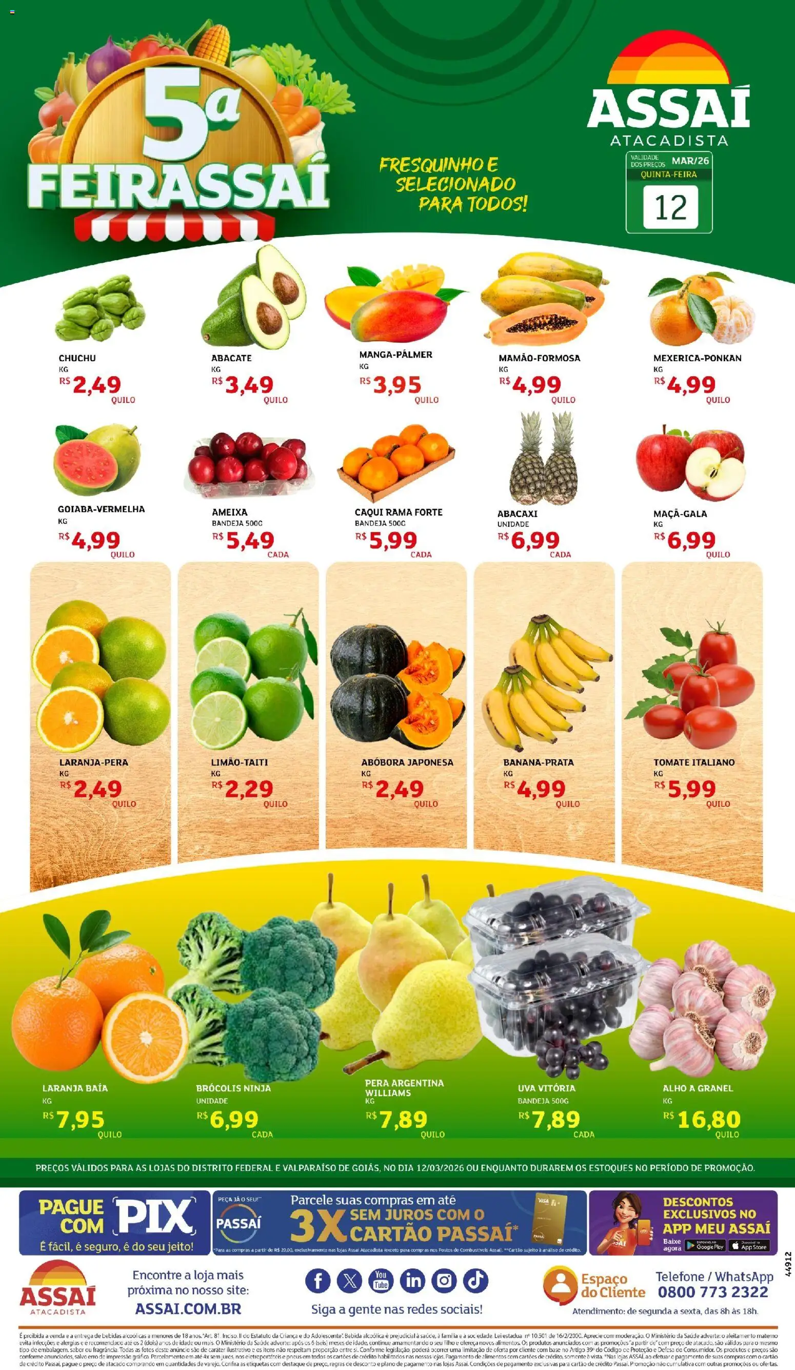 Pré-Visualização do folheto "Assaí Atacadista ofertas - DF" da loja Assaí Atacadista válido a partir de 12/03/2026