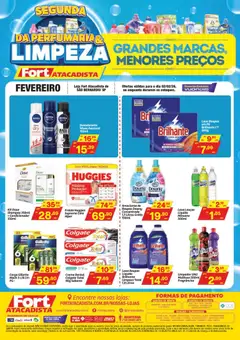 Pré-Visualização do folheto "Ofertas Perfumaria e Limpeza" da loja Fort Atacadista válido a partir de 02/02/2026