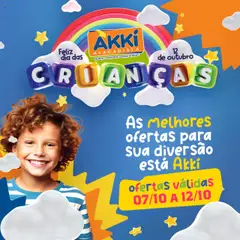 Pré-Visualização do folheto "Ofertas Especial Dia das Crianças" da loja Akki Atacadista válido a partir de 07/10/2025