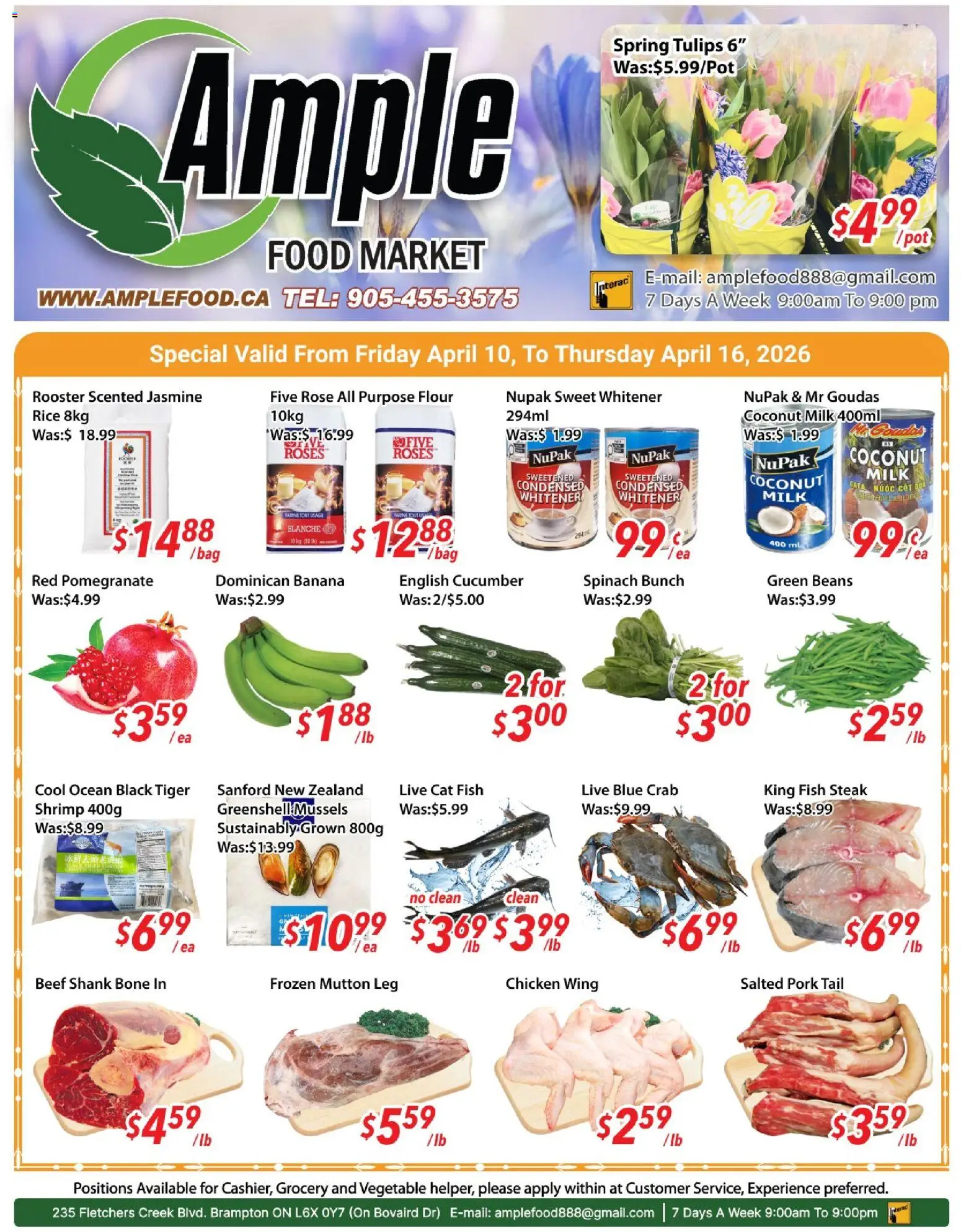Preview of leaflet Ample Food Market weekly flyer Brampton from shop Ample Food Market is valid from Apr 10, 2026