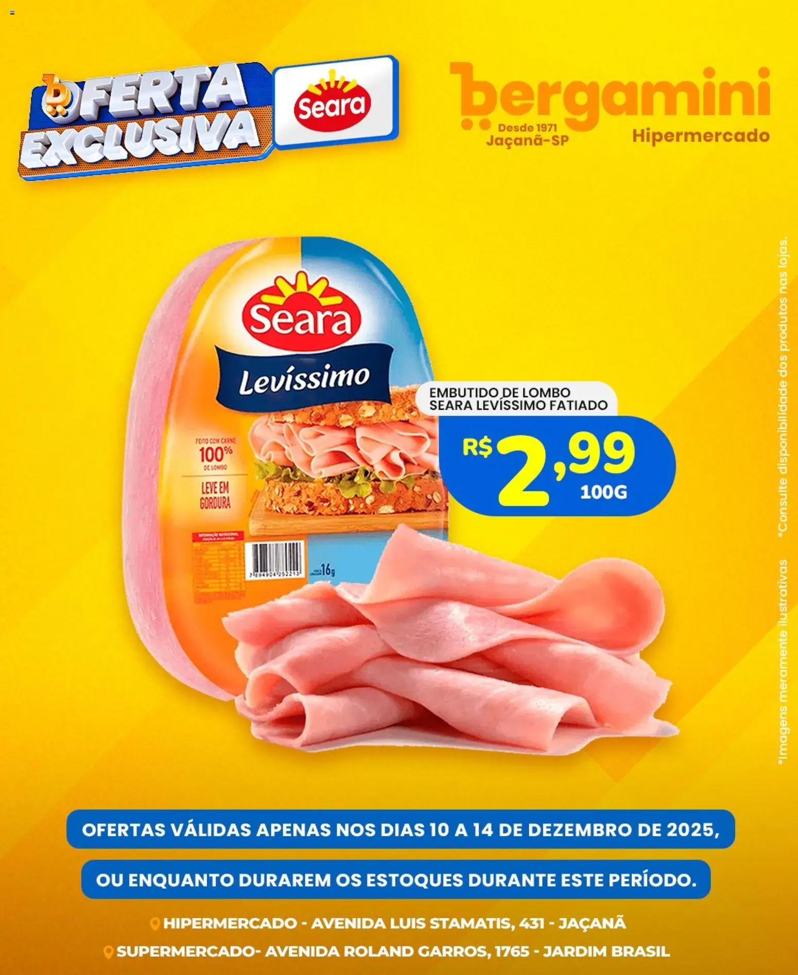 Pré-Visualização do folheto "Ofertas Seara" da loja Supermercado Bergamini válido a partir de 10/12/2025