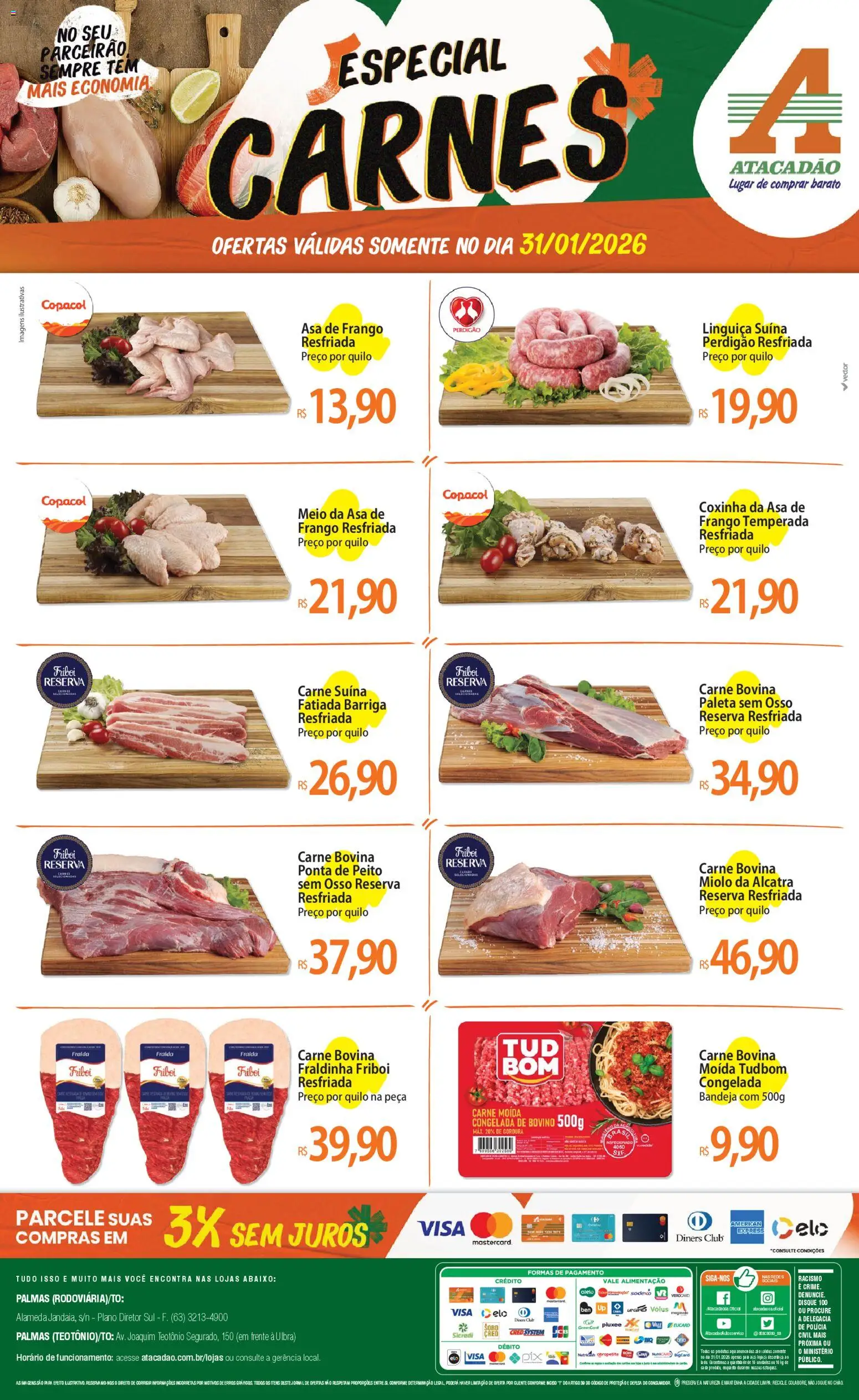 Pré-Visualização do folheto "Ofertas - TO" da loja Atacadão válido a partir de 31/01/2026