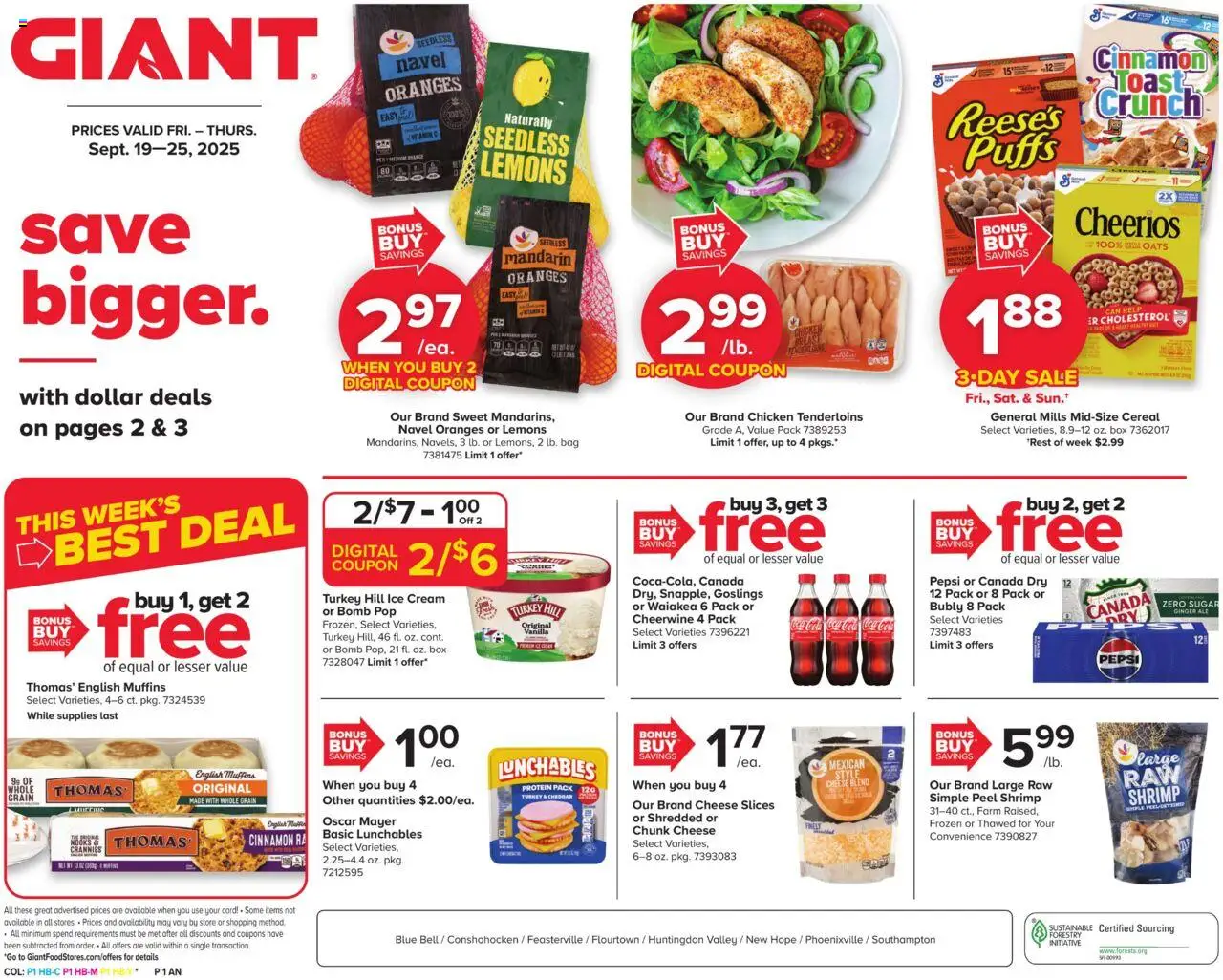 Giant Weekly Ad from 09/19/2025 - Flyer - Page number 1
