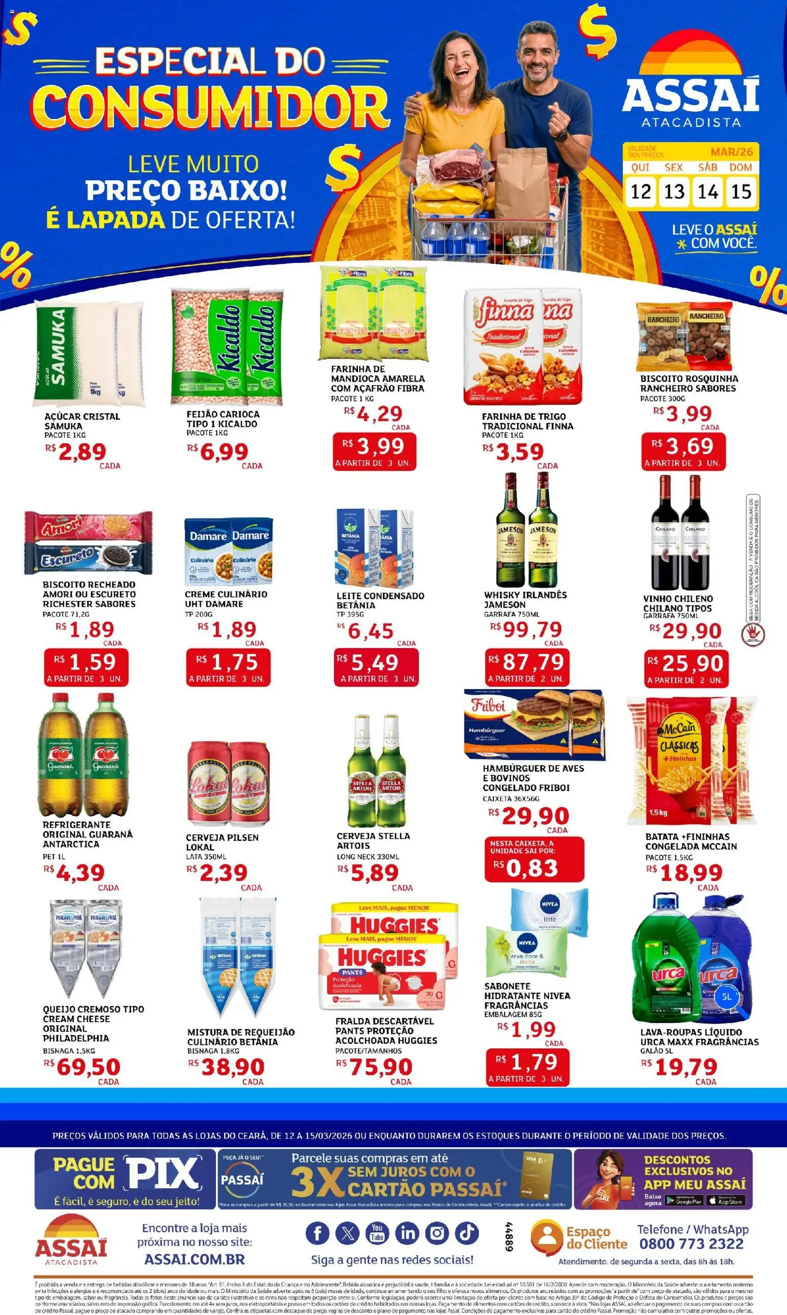 Pré-Visualização do folheto "Assaí Atacadista ofertas - CE" da loja Assaí Atacadista válido a partir de 12/03/2026