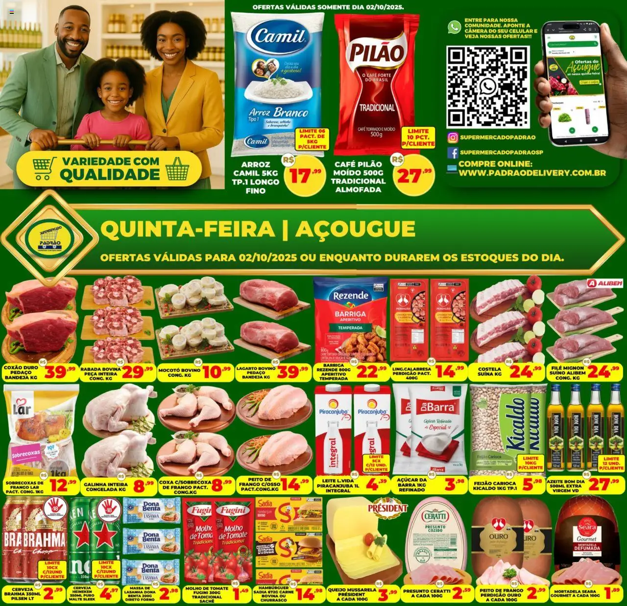Supermercado Padrão folheto "Ofertas do Açougue" válido a partir de 02/10/2025 - número de página 1