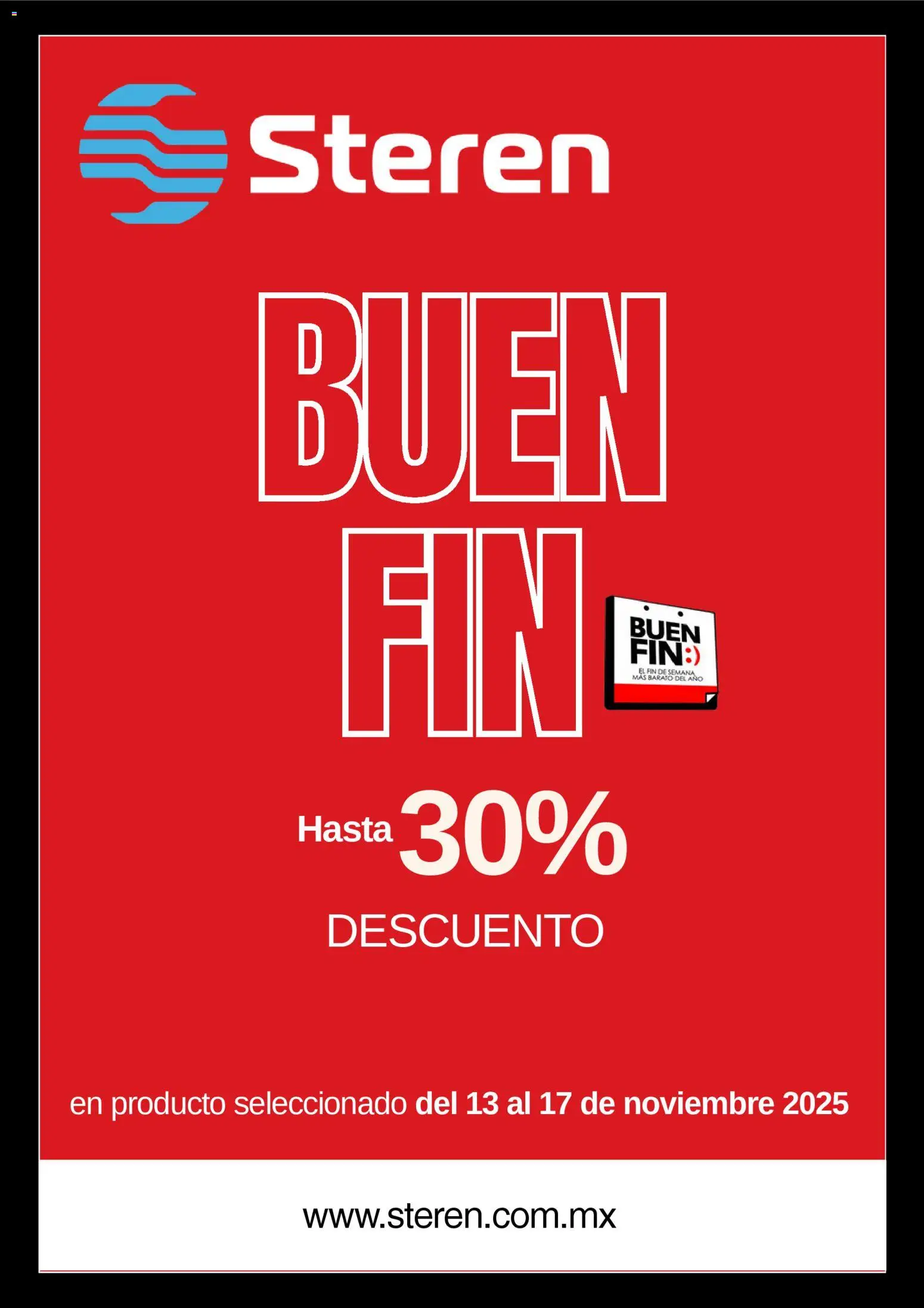 Vista previa las ofertas de la tienda Steren - Buen Fin desde el 13/11/2025 