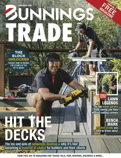 Preview of catalogue Trade Magazine November 2025 from shop Bunnings Warehouse valid 01/11/2025