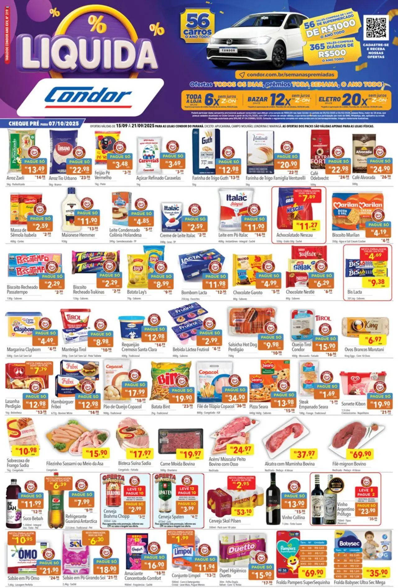 Supermercados Condor folheto "Ofertas Liquida" válido a partir de 15/09/2025 - número de página 1