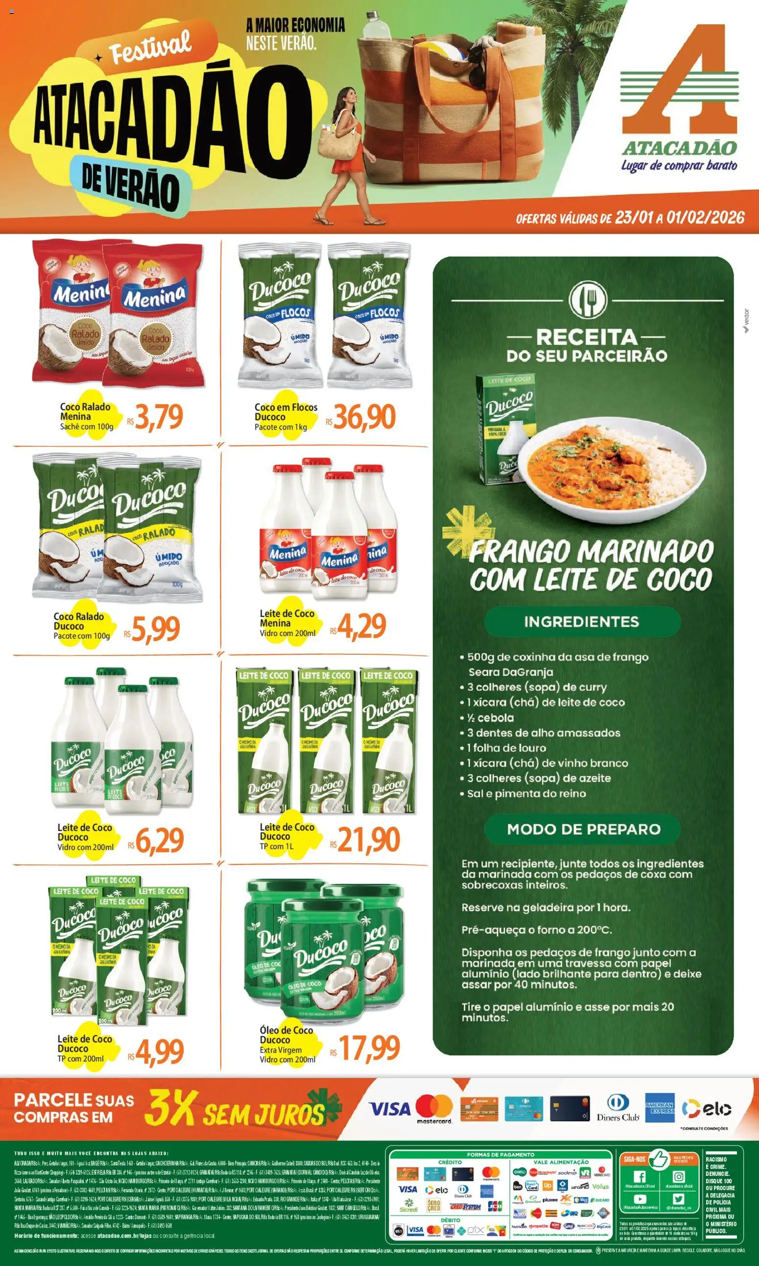 Pré-Visualização do folheto "Ofertas - RS" da loja Atacadão válido a partir de 23/01/2026