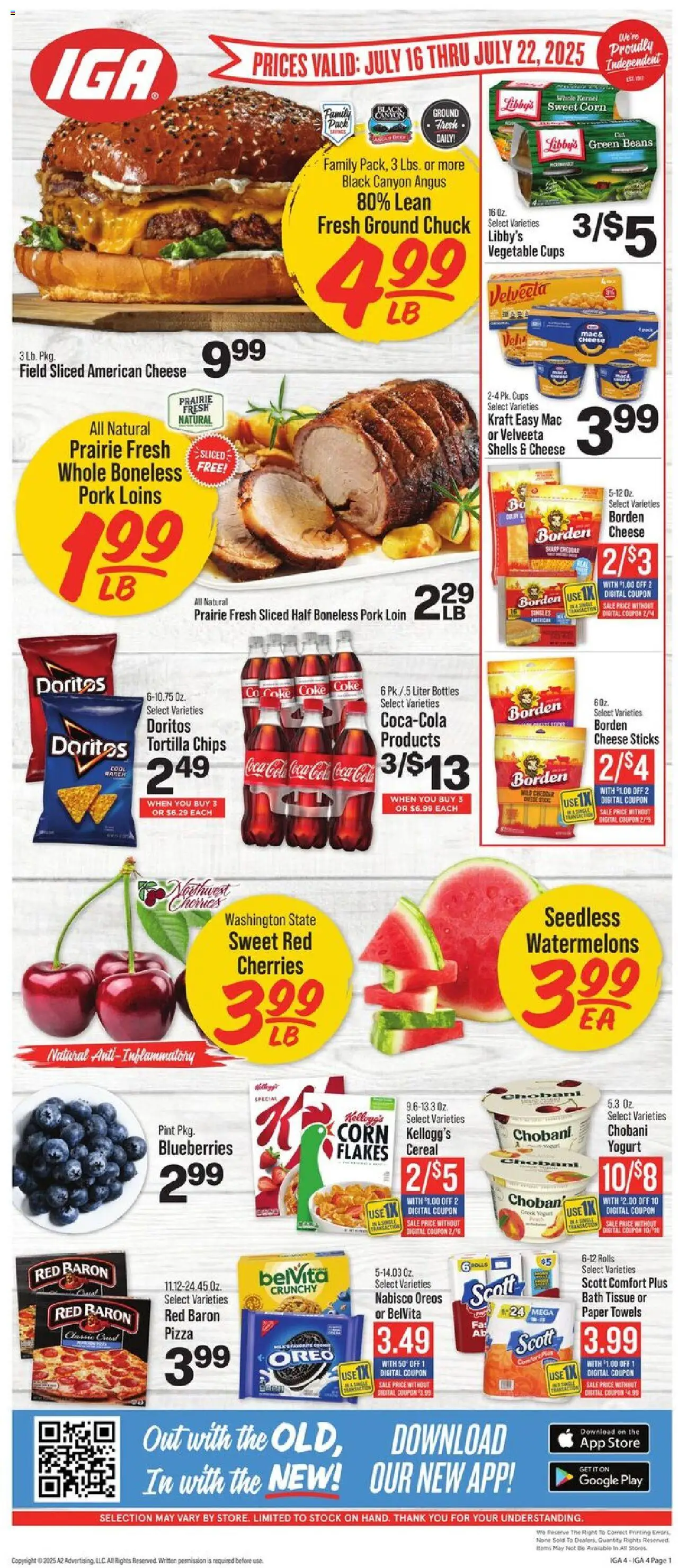 IGA Weekly Ad from 07/16/2025 - Flyer - Page number 1