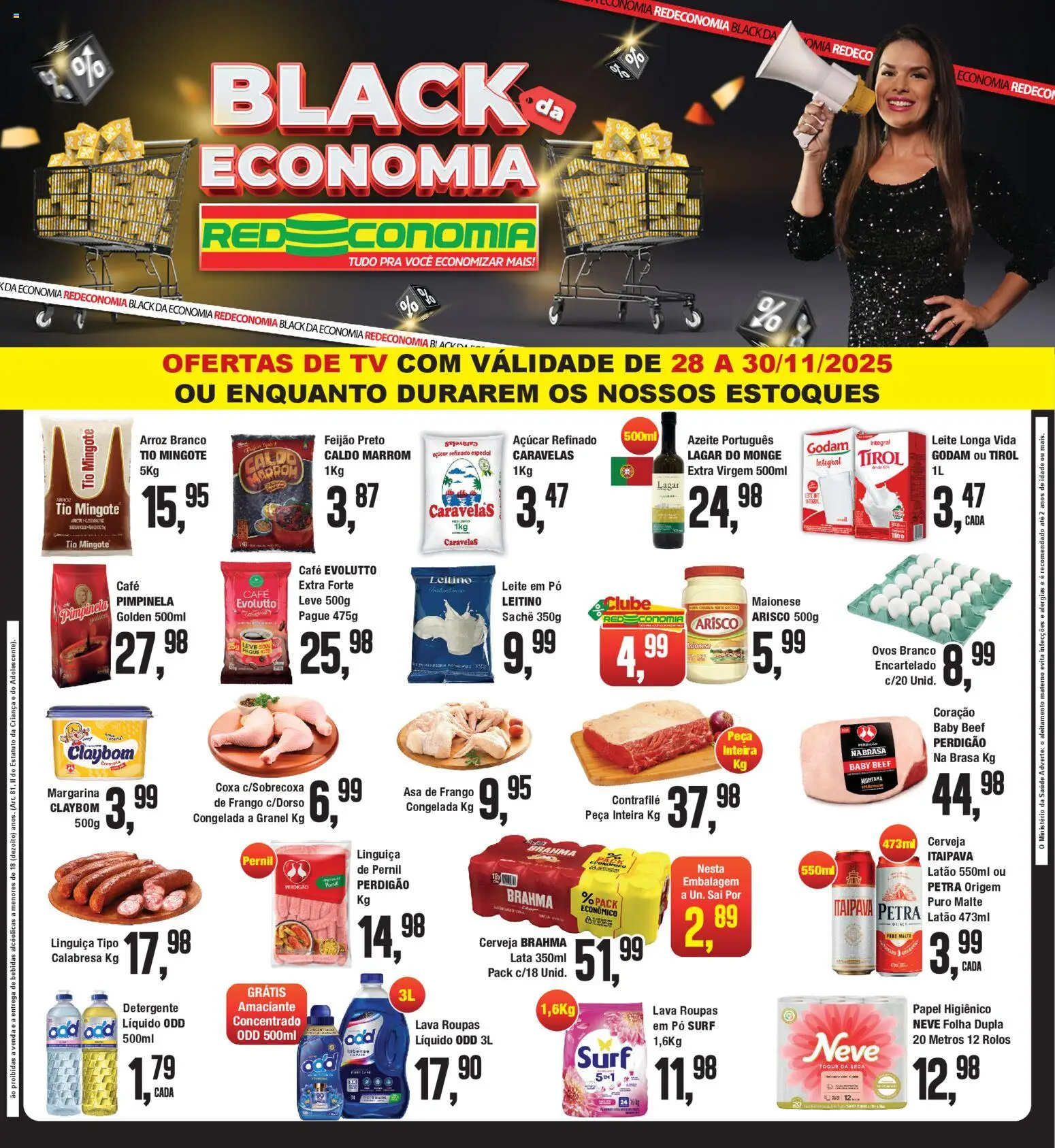 Pré-Visualização do folheto "Black Friday" da loja RedEconomia válido a partir de 28/11/2025