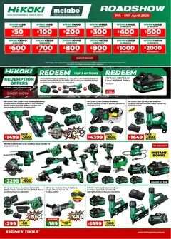 Preview of catalogue Sydney Tools Roadshow from shop Sydney Tools valid 09/04/2026
