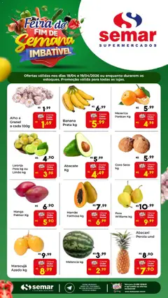 Pré-Visualização do folheto "Semar Supermercado ofertas FDS" da loja Semar Supermercado válido a partir de 18/04/2026