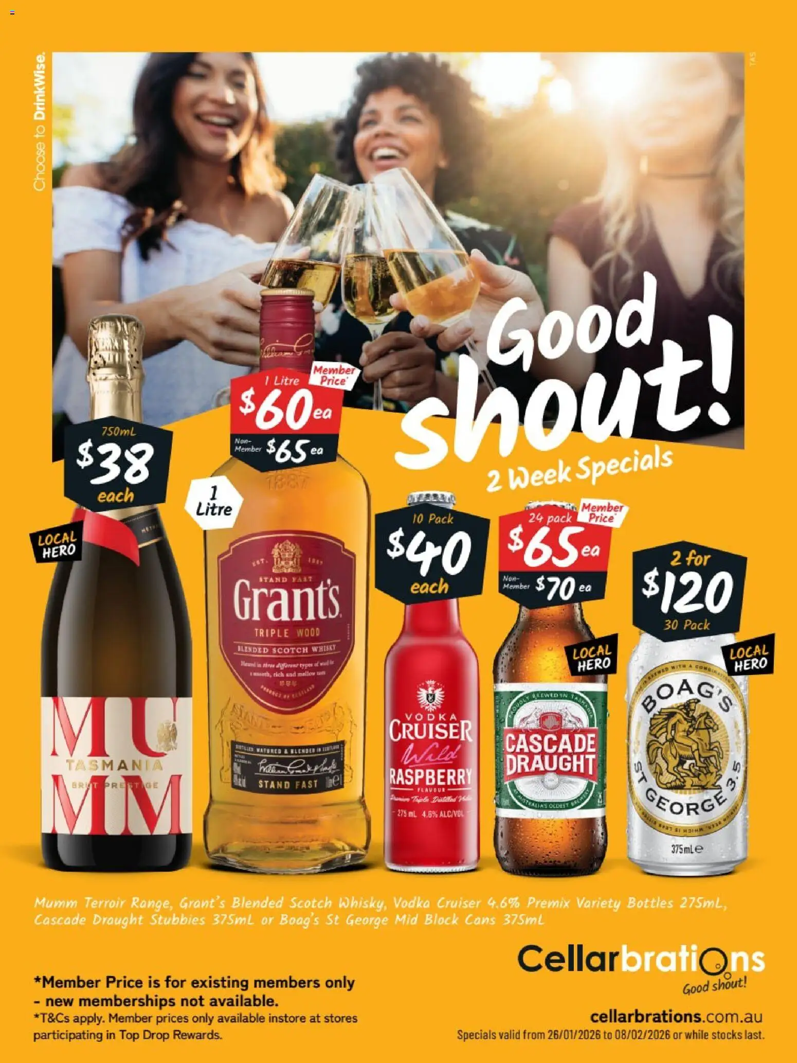 Preview of catalogue Catalogue TAS from shop Cellarbrations valid 26/01/2026