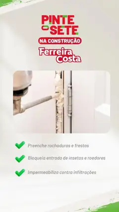 Pré-Visualização do folheto "Ofertas atuais" da loja Ferreira Costa válido a partir de 16/09/2025