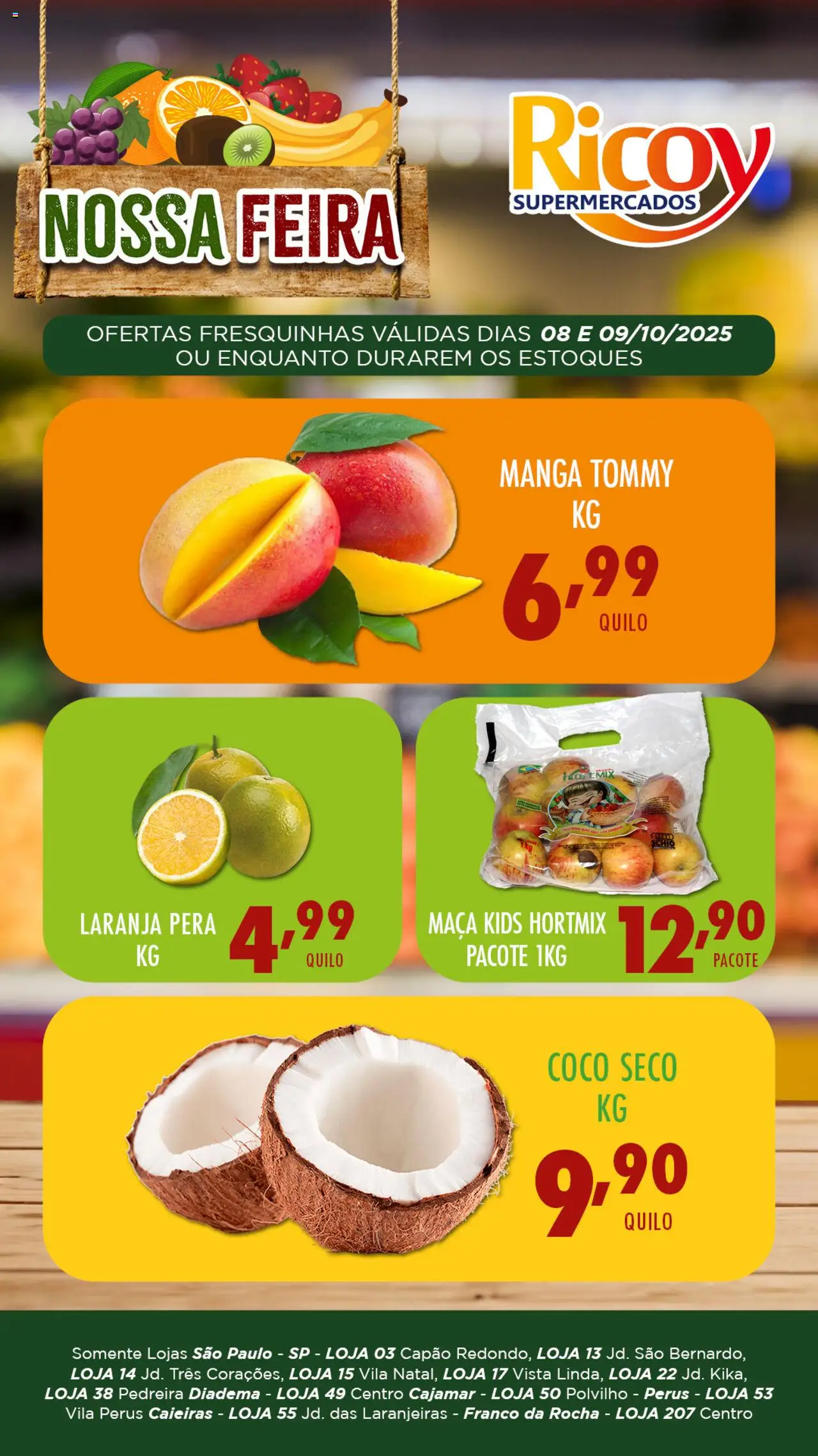 Ricoy folheto "Ofertas Nossa Feira" válido a partir de 08/10/2025 - número de página 1