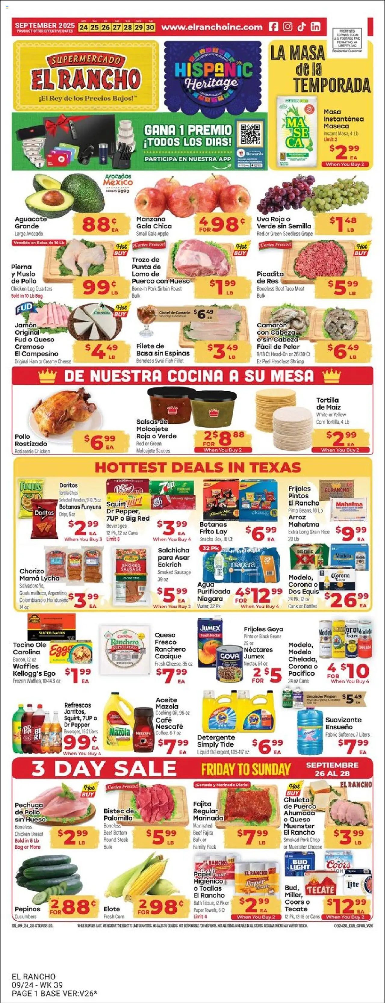 El Rancho Weekly Ad from 09/24/2025 - Flyer - Page number 1
