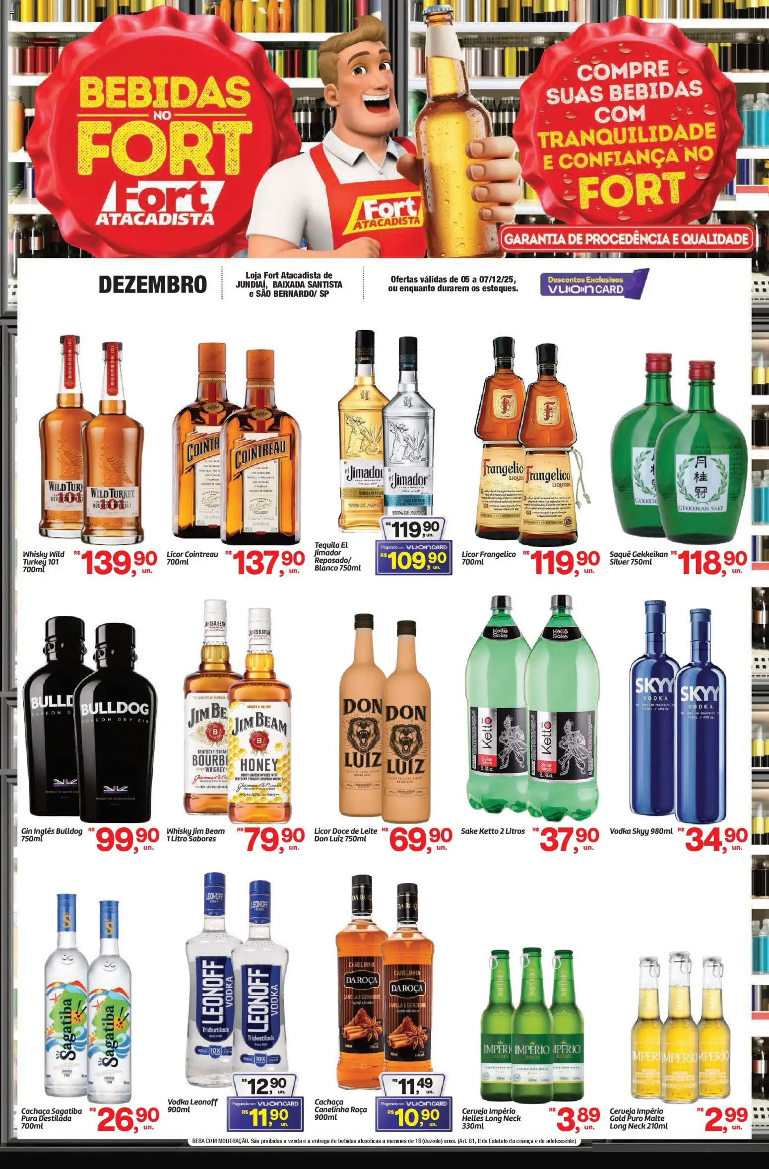 Pré-Visualização do folheto "Ofertas Bebidas" da loja Fort Atacadista válido a partir de 05/12/2025