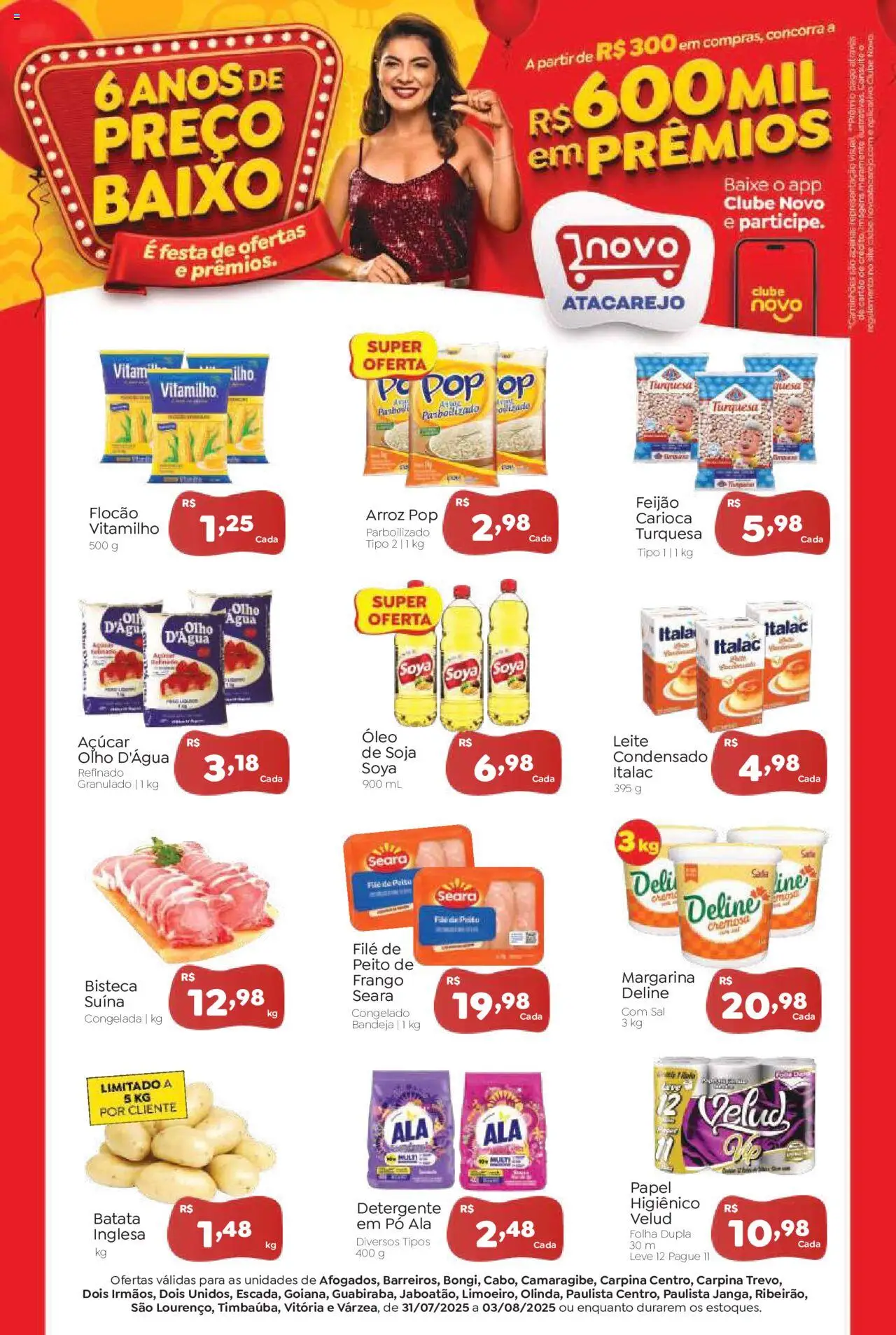 Novo Atacarejo folheto "Ofertas de Aniversário" válido a partir de 31/07/2025 - número de página 1