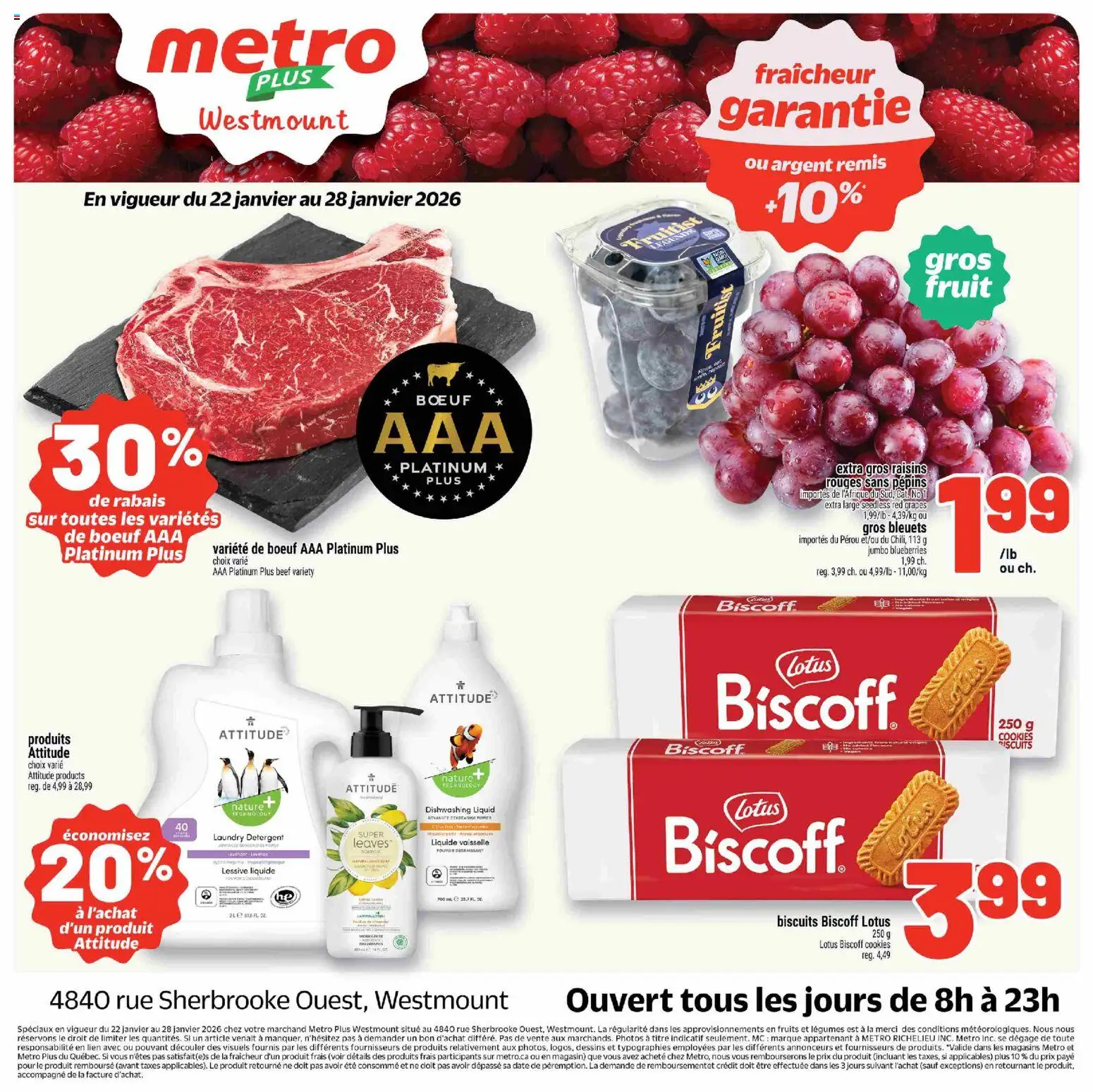 Preview of leaflet Montréal from shop Metro is valid from Jan 22, 2026