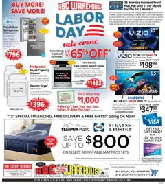 Ad Preview of ABC Warehouse Weekly Ad from 08/31/2025