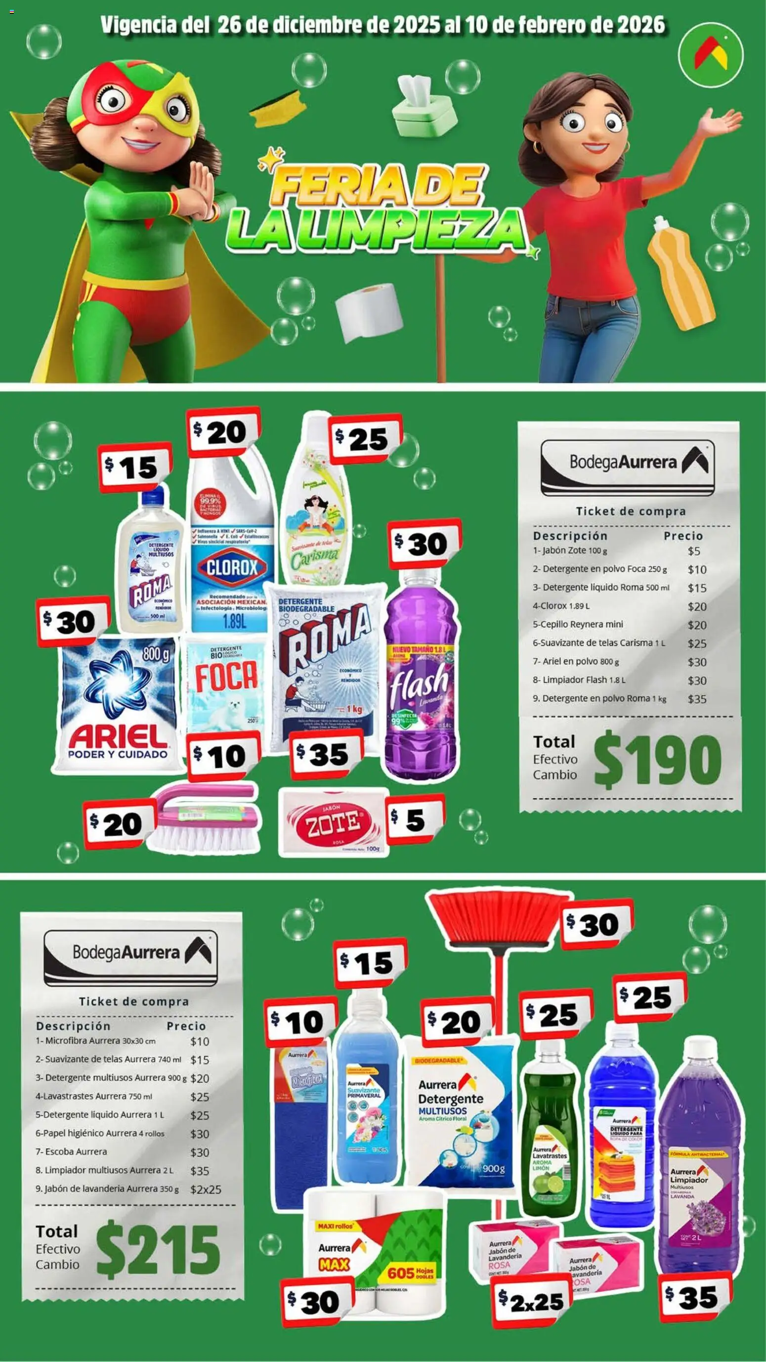 Vista previa las ofertas de la tienda Bodega Aurrerá - Folleto Feria de la limpieza desde el 26/12/2025 