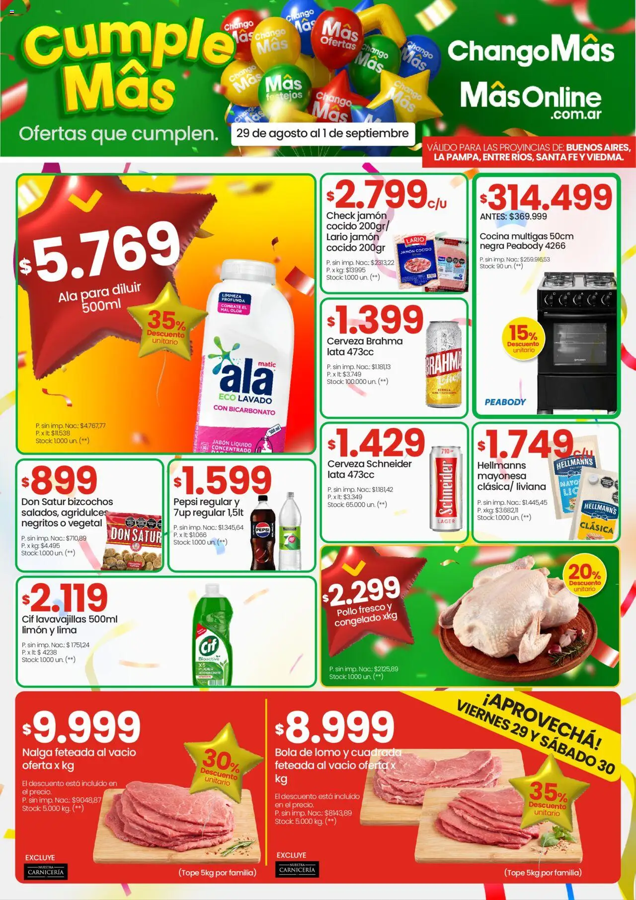 Changomas Ofertas flash del 29/08/2025 >> Catálogo