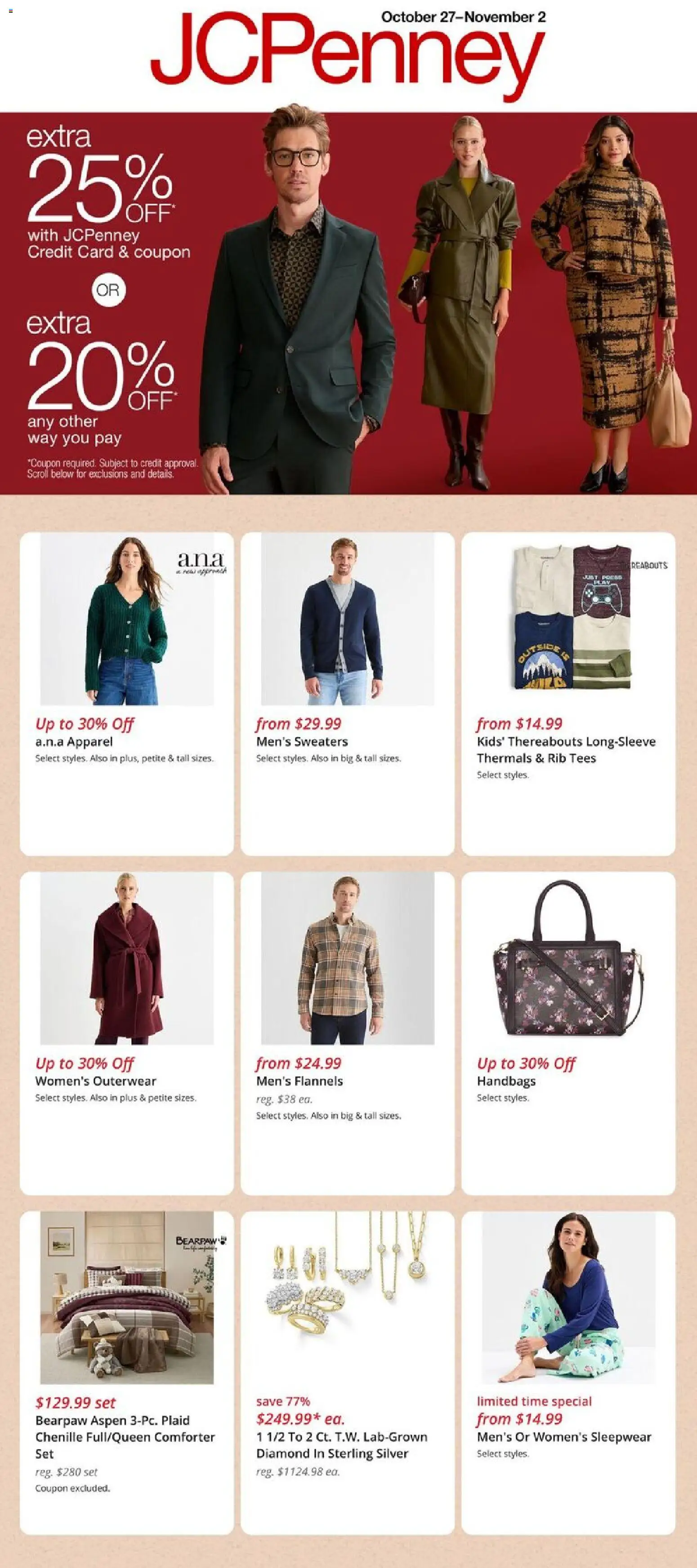 JCPenney Weekly Ad from 10/27/2025 - Flyer - Page number 1